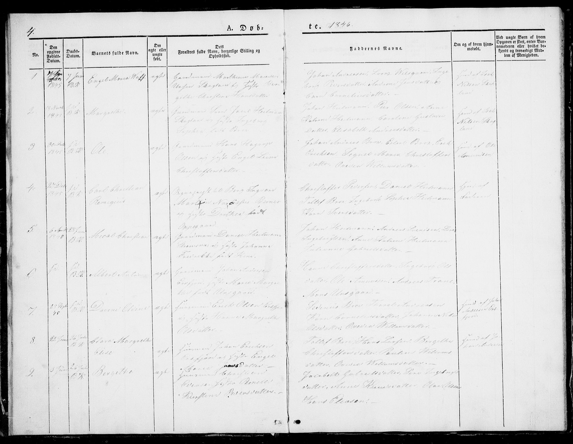Berg sokneprestkontor, SATØ/S-1318/G/Ga/Gab/L0001klokker: Klokkerbok nr. 1, 1843-1851, s. 4