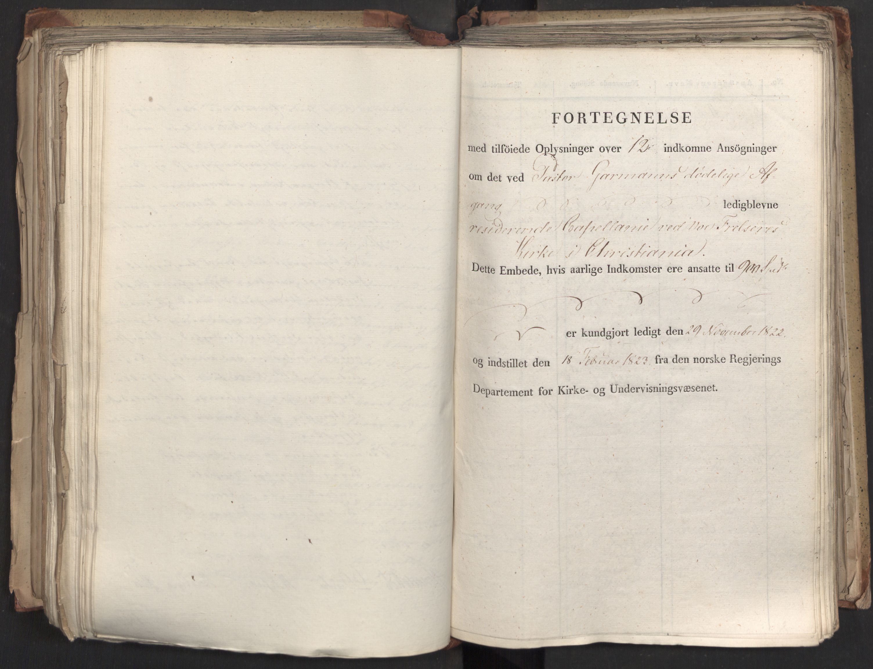 Statsrådsavdelingen i Stockholm, AV/RA-S-1003/D/Da/L0033: Regjeringsinnstillinger nr. 1-274, 1823, s. 373