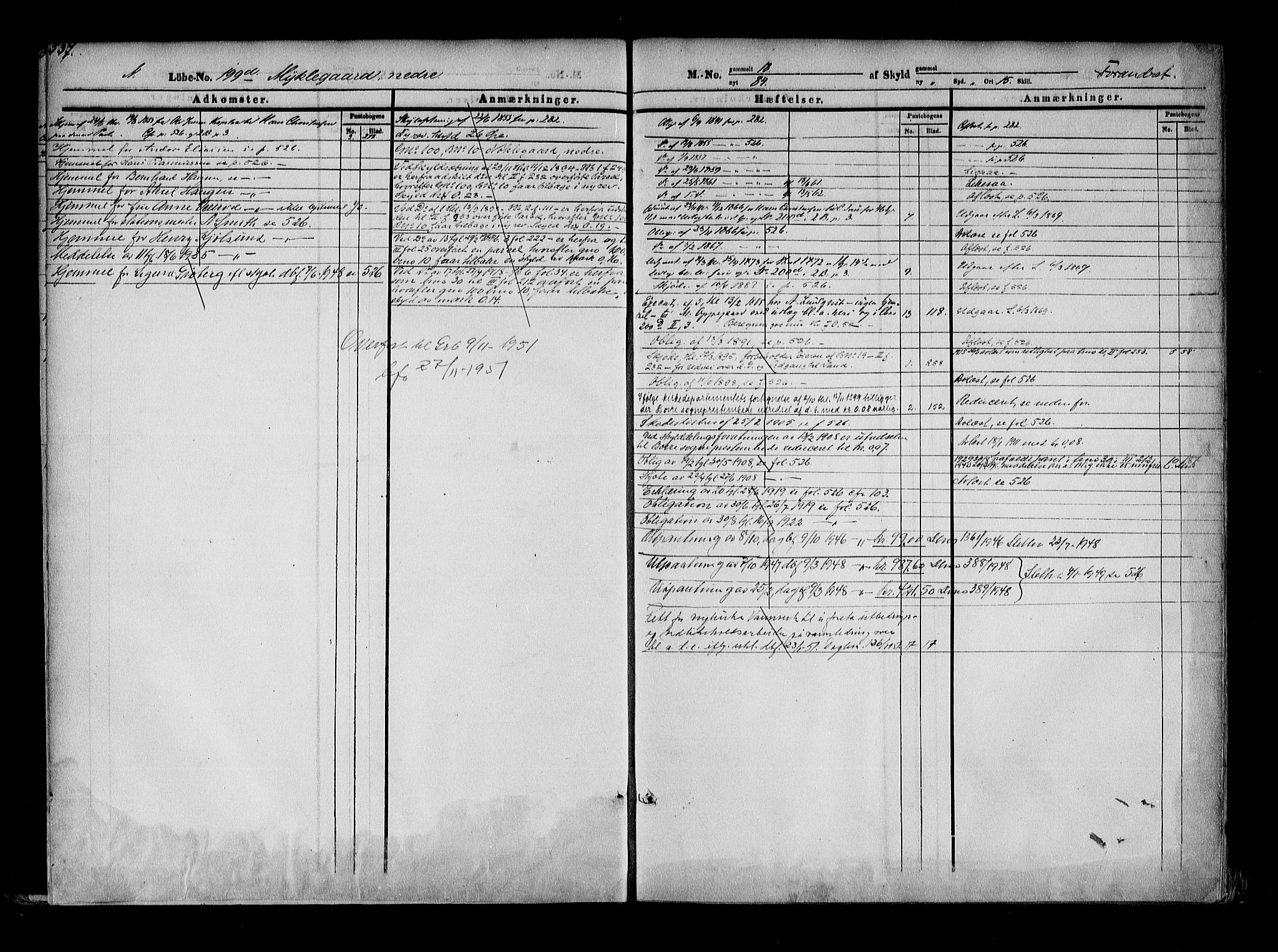 Mellom Jarlsberg sorenskriveri, AV/SAKO-A-132/G/Gb/Gba/L0001b: Panteregister nr. I 1b, s. 537