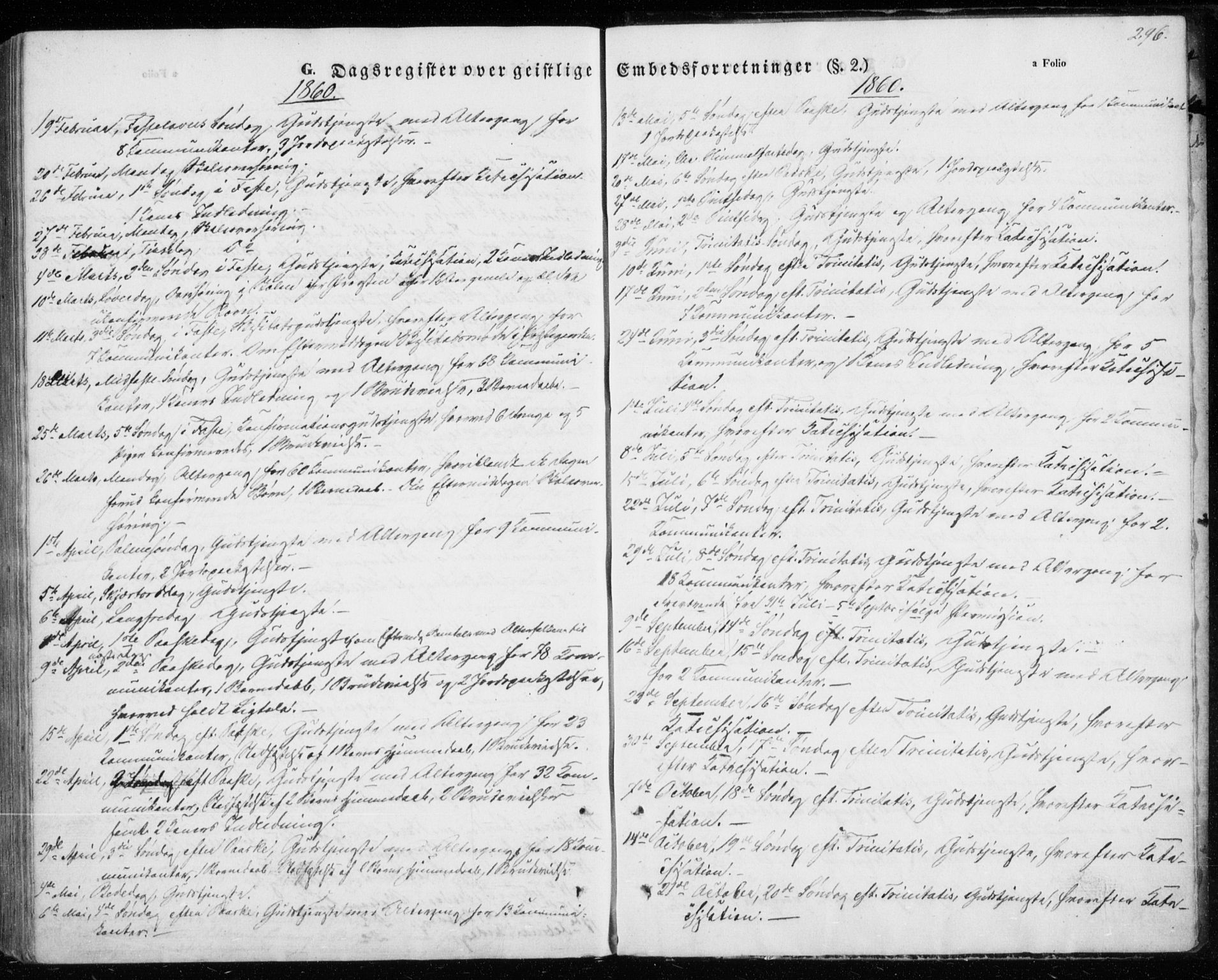 Kautokeino sokneprestembete, AV/SATØ-S-1340/H/Ha/L0002.kirke: Ministerialbok nr. 2, 1843-1861, s. 296