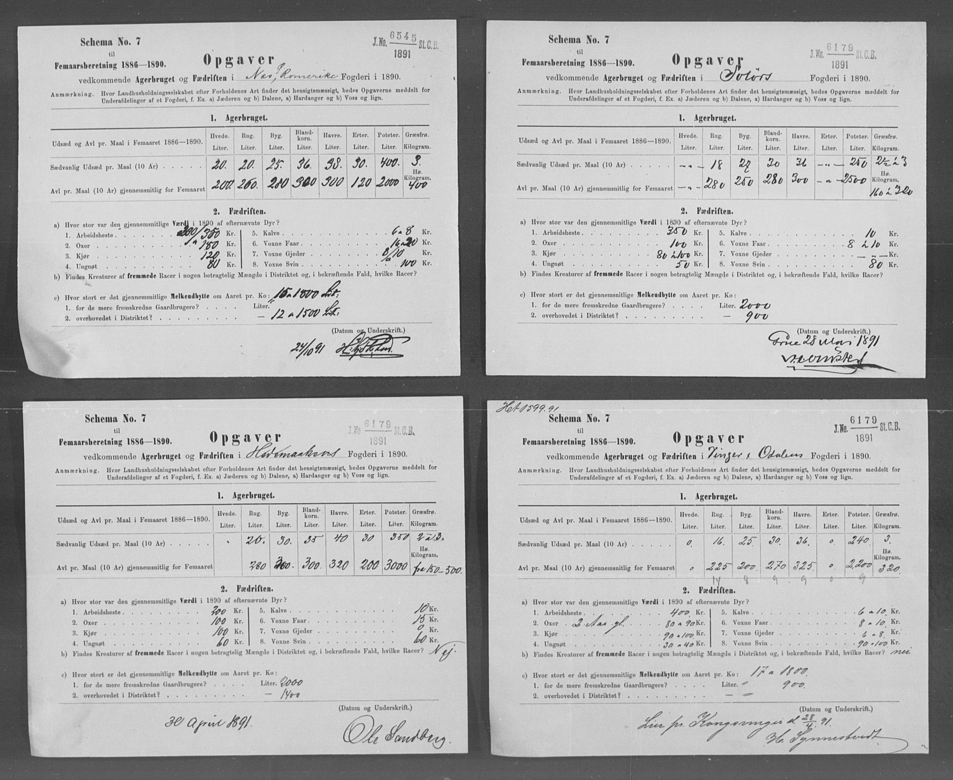 Statistisk sentralbyrå, Næringsøkonomiske emner, Generelt - Amtmennenes femårsberetninger, AV/RA-S-2233/F/Fa/L0070: --, 1886-1890, s. 431