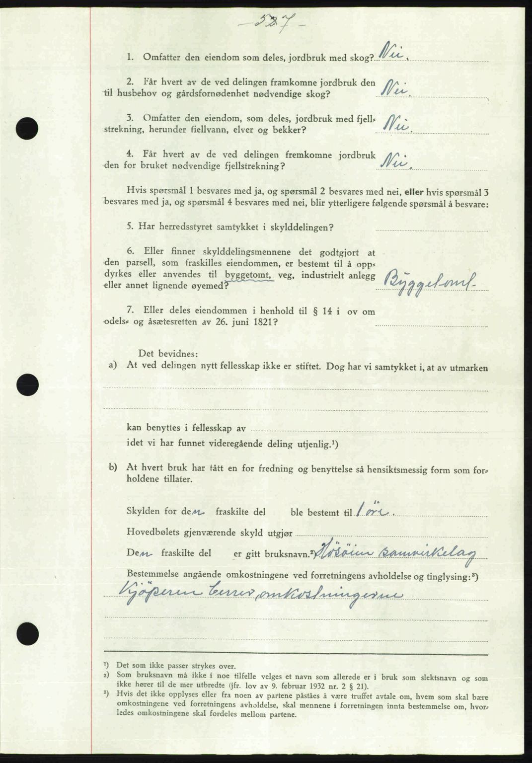 Gauldal sorenskriveri, SAT/A-0014/1/2/2C: Pantebok nr. A2, 1946-1946, Dagboknr: 1247/1946