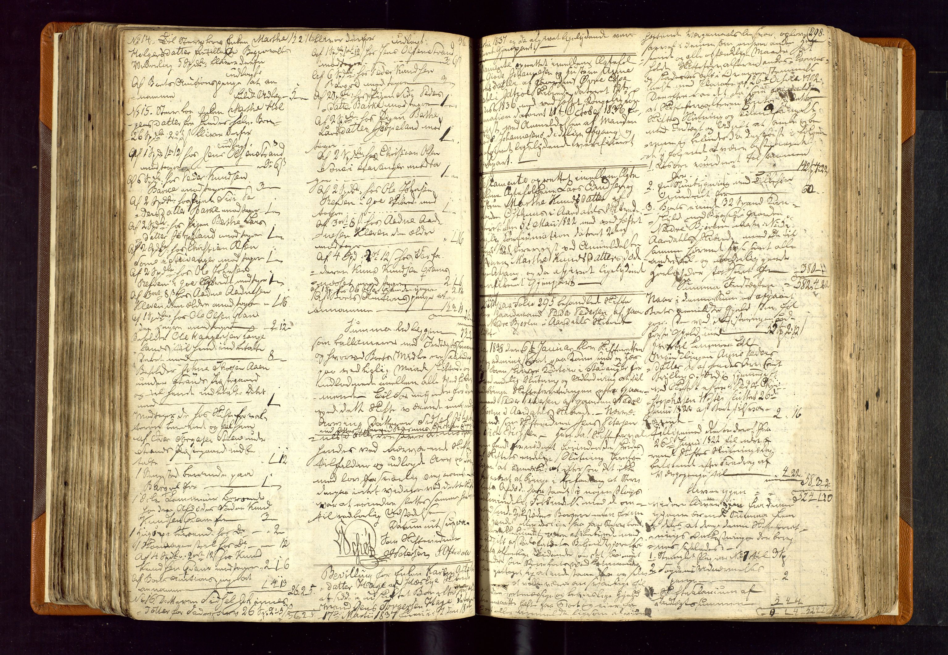 Karmsund sorenskriveri, AV/SAST-A-100311/01/IV/IVDBB/L0001: SKIFTEPROTOKOLL HESBY BC 1, 1831-1856, s. 297b-298a