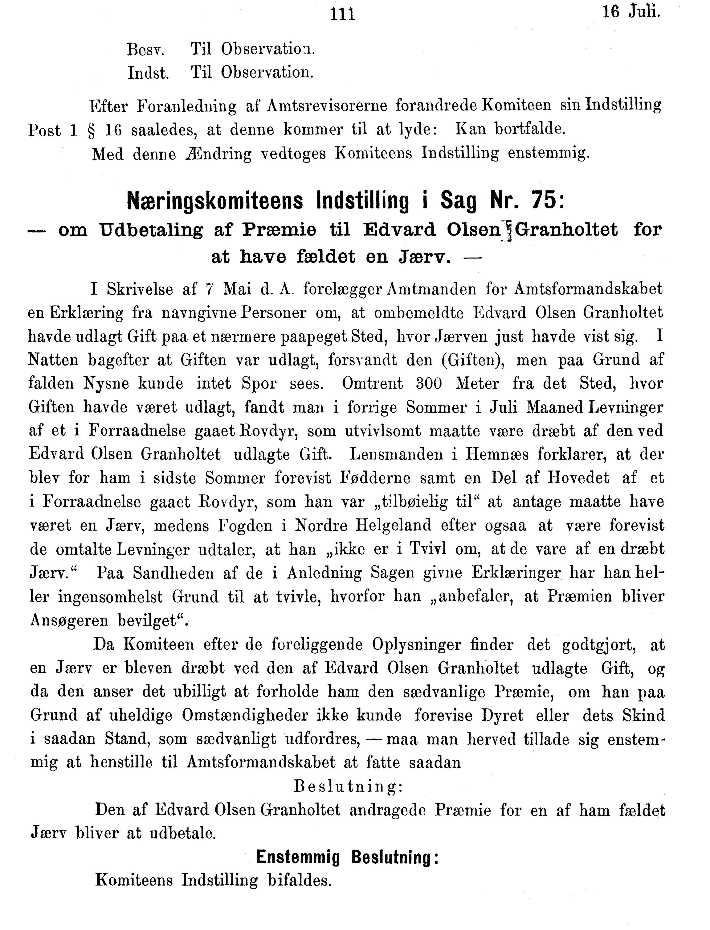 Nordland Fylkeskommune. Fylkestinget, AIN/NFK-17/176/A/Ac/L0014: Fylkestingsforhandlinger 1881-1885, 1881-1885