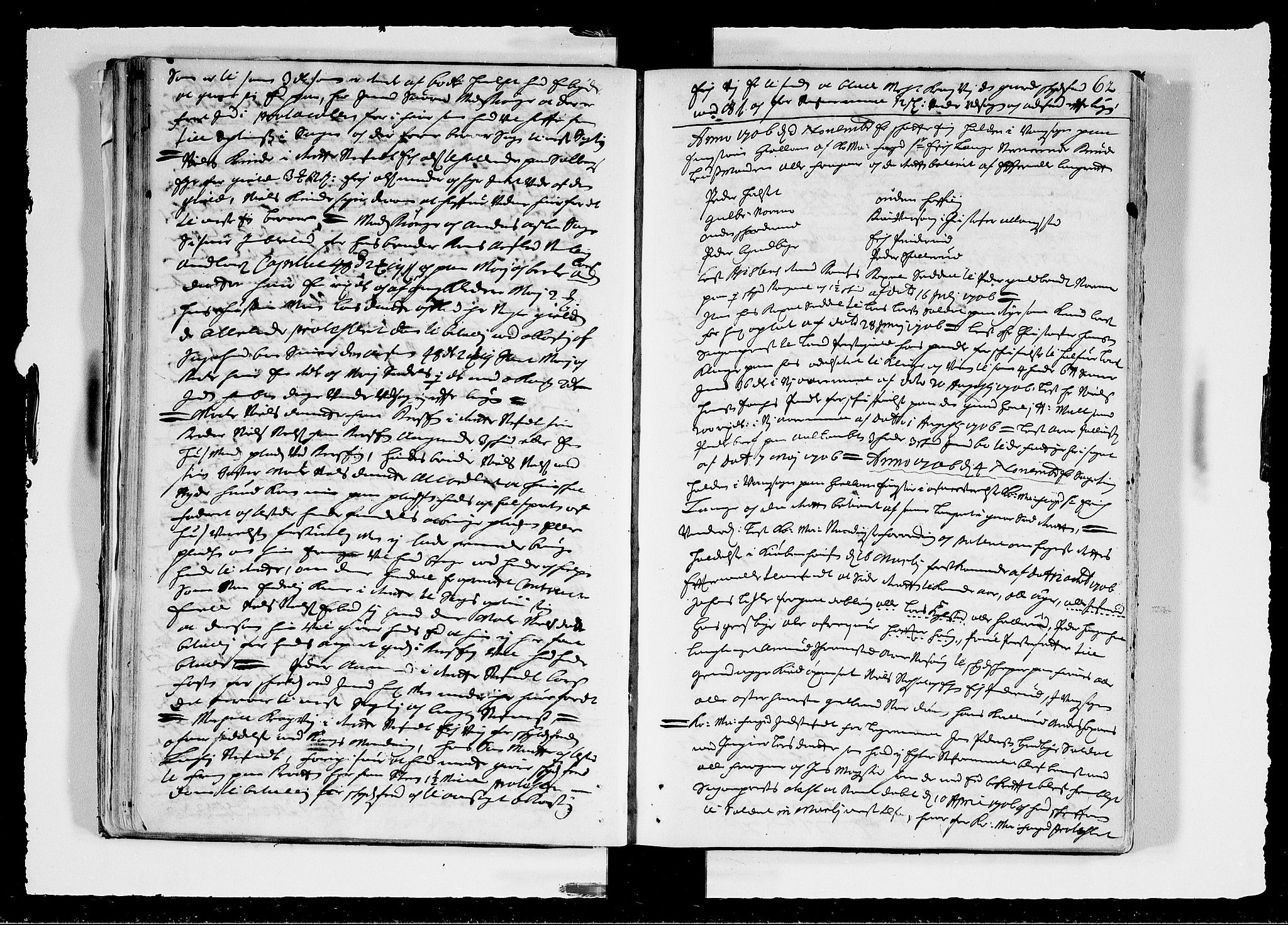 Hedemarken sorenskriveri, AV/SAH-TING-034/G/Gb/L0032: Tingbok, 1706, s. 61b-62a