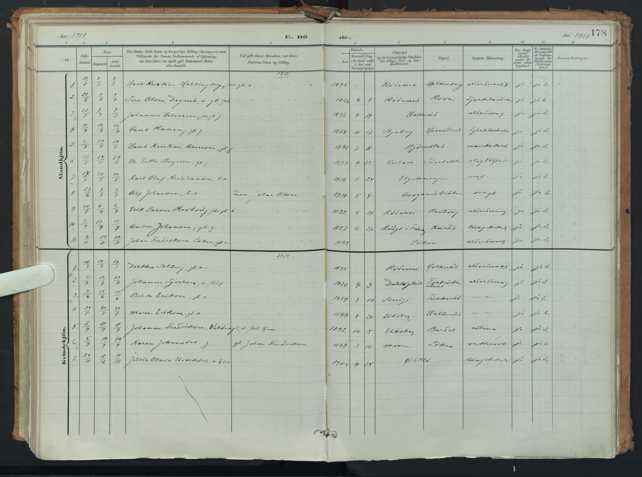 Eidsberg prestekontor Kirkebøker, AV/SAO-A-10905/F/Fb/L0002: Ministerialbok nr. II 2, 1901-1933, s. 178