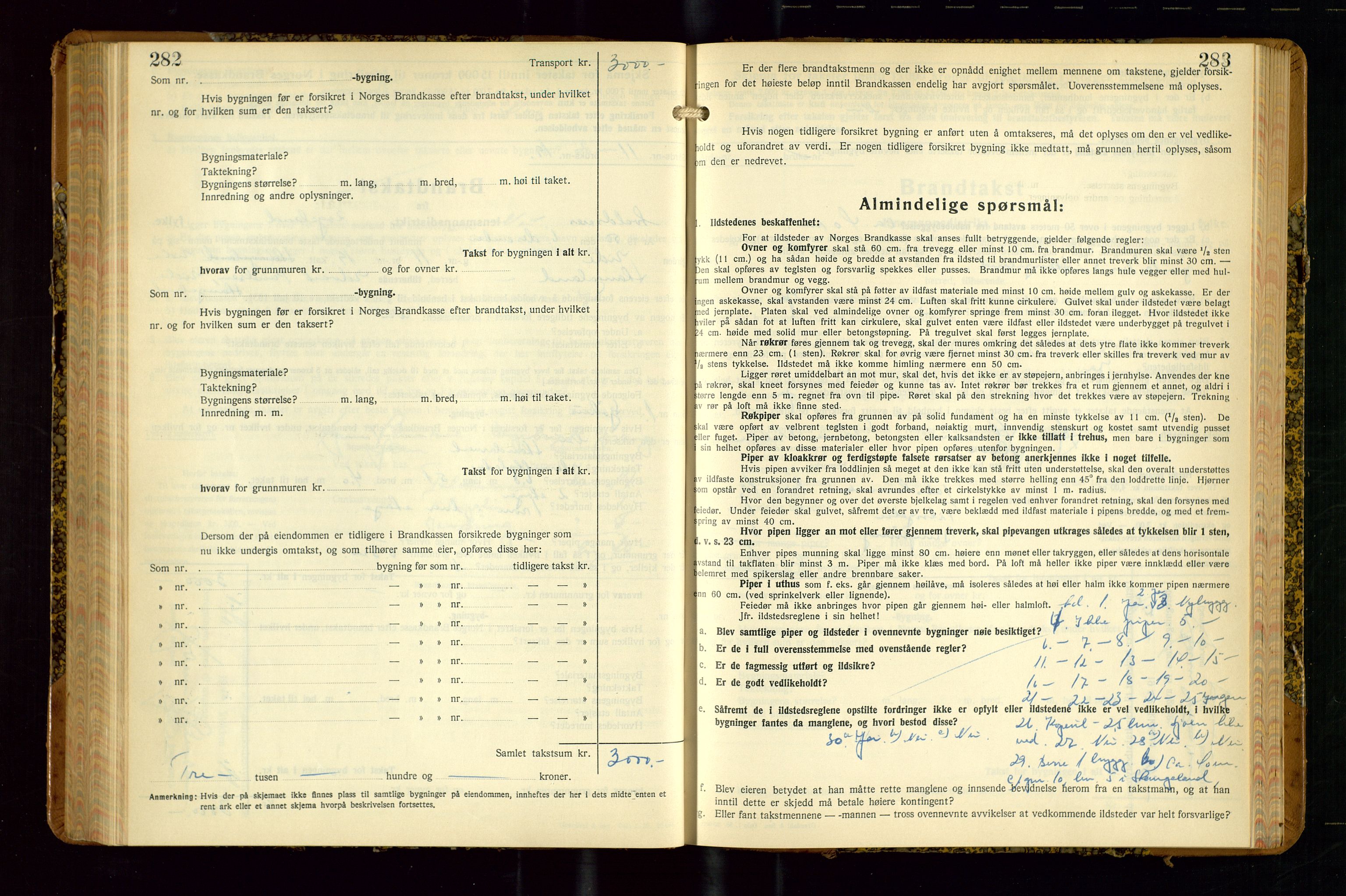 Avaldsnes lensmannskontor, SAST/A-100286/Gob/L0002: "Branntakstprotokoll for Avaldsnes lensmannsdistrikt Rogaland fylke", 1940-1950, s. 282-283