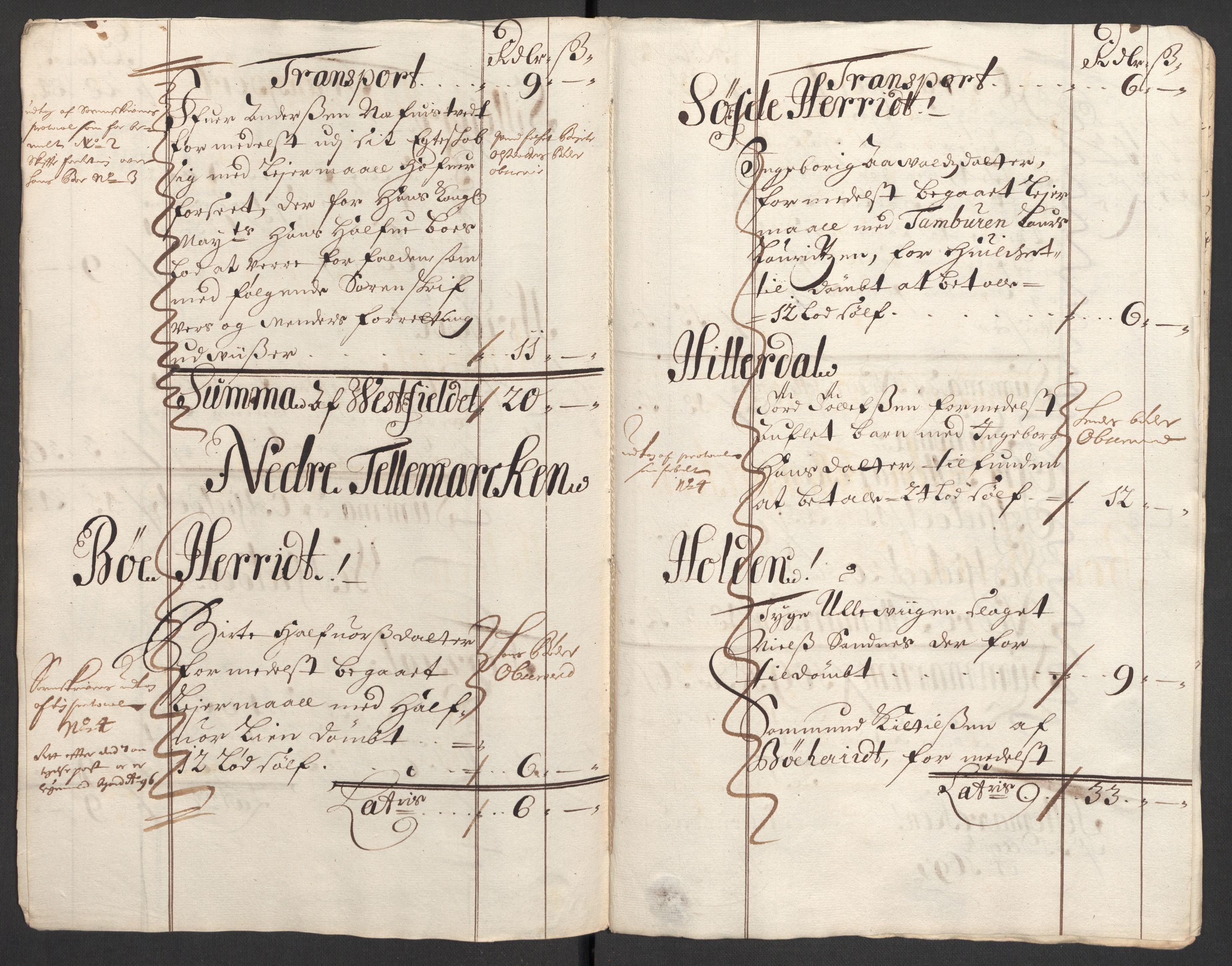 Rentekammeret inntil 1814, Reviderte regnskaper, Fogderegnskap, AV/RA-EA-4092/R36/L2096: Fogderegnskap Øvre og Nedre Telemark og Bamble, 1697, s. 43