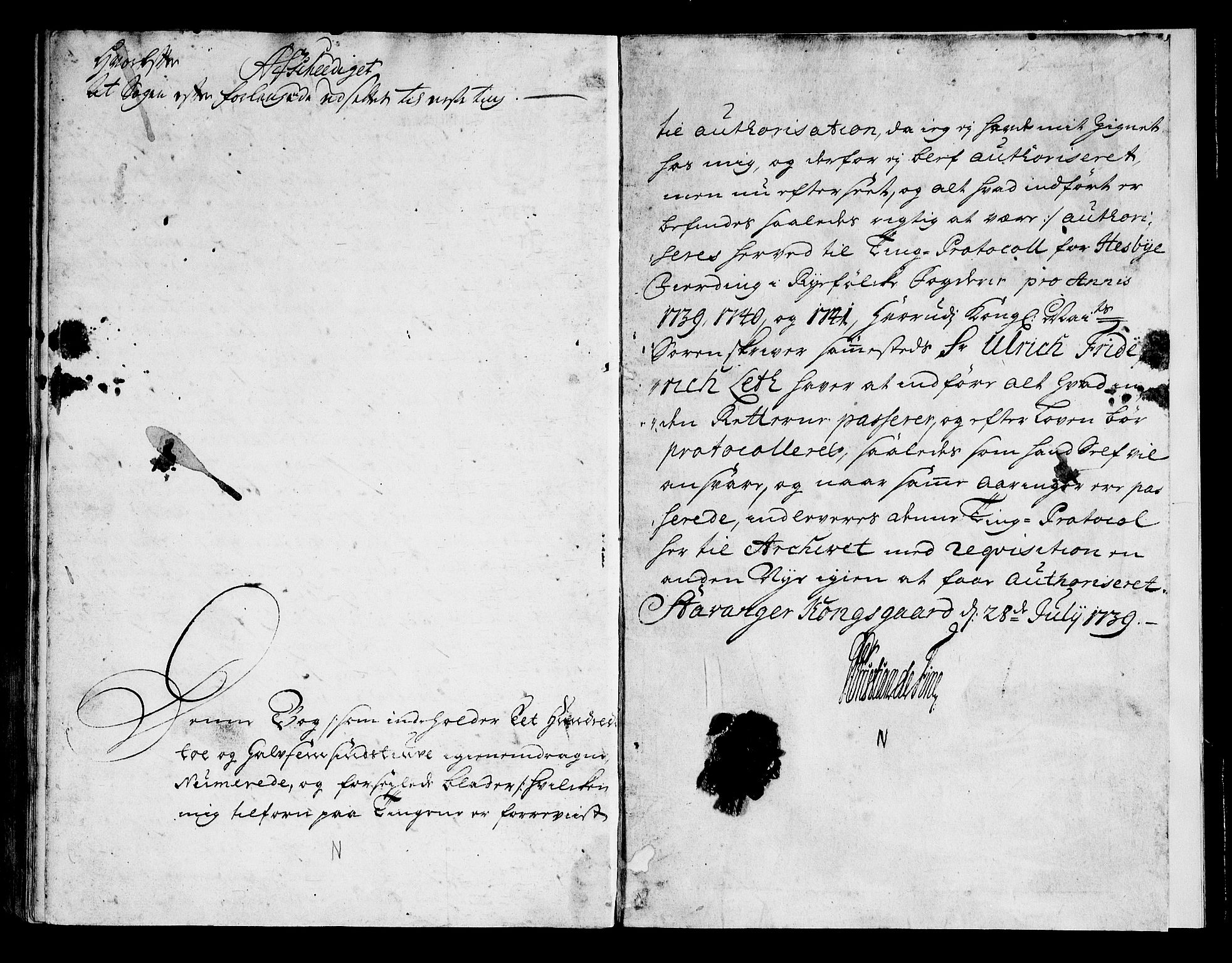 Ryfylke tingrett, AV/SAST-A-100055/001/I/IB/IBBa/L0049: Tingbok, Karmsund og Hesby, 1739-1741, s. 192b-193a