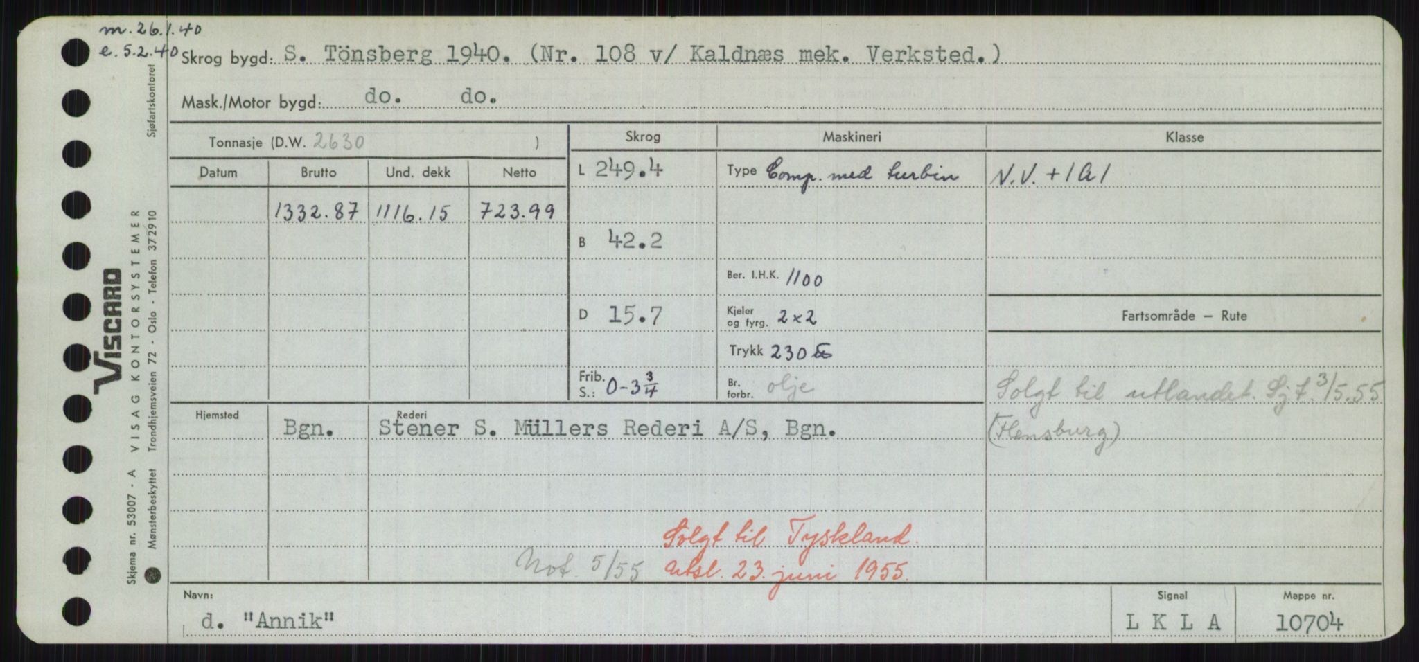 Sjøfartsdirektoratet med forløpere, Skipsmålingen, RA/S-1627/H/Hd/L0001: Fartøy, A-Anv, s. 769