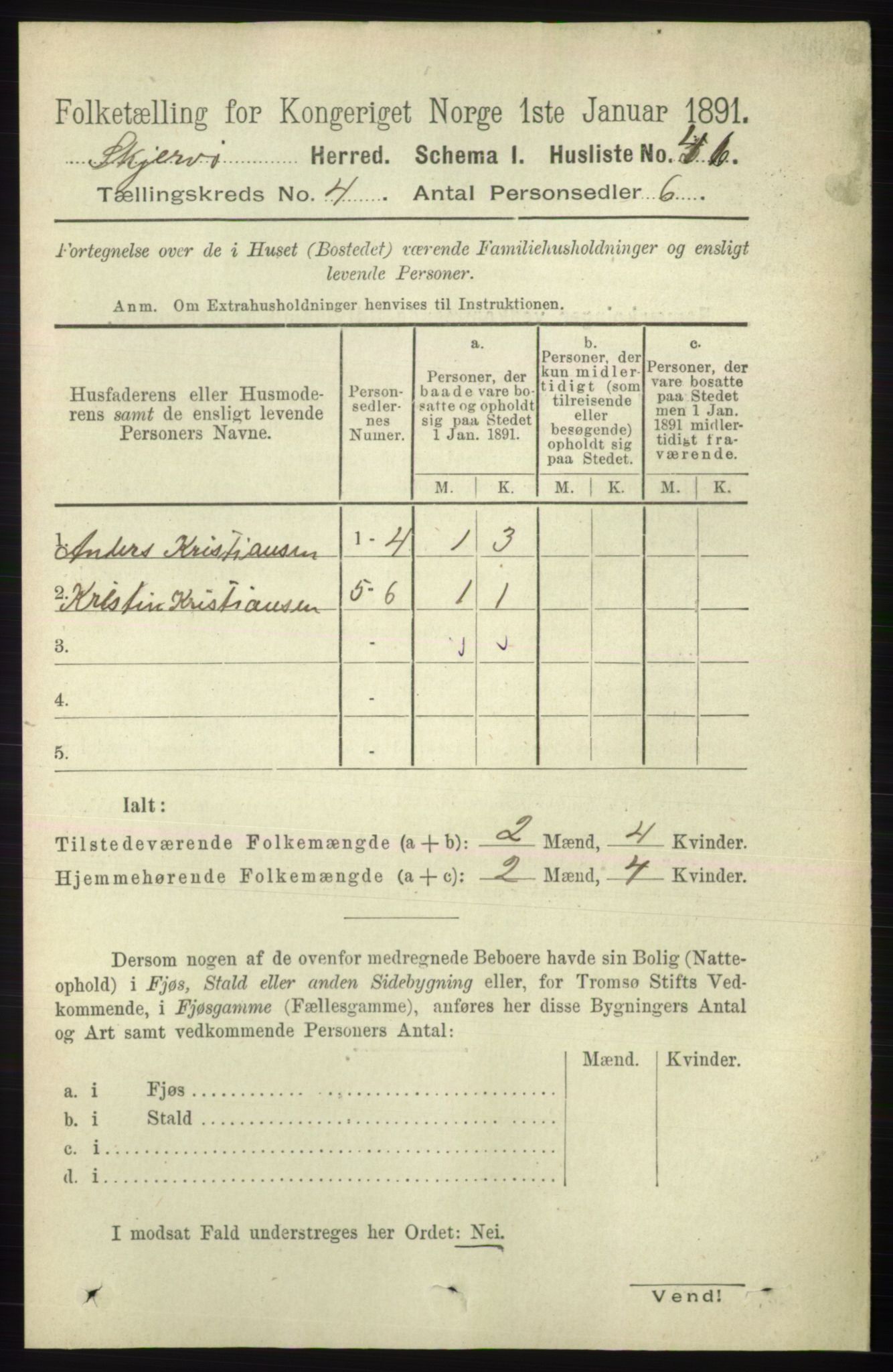 RA, Folketelling 1891 for 1941 Skjervøy herred, 1891, s. 2269