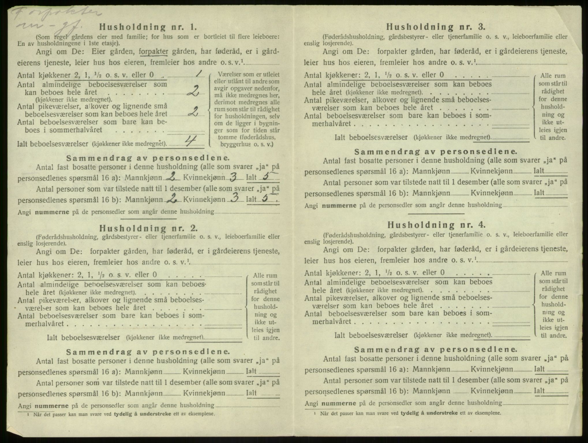 SAB, Folketelling 1920 for 1437 Kinn herred, 1920, s. 1404