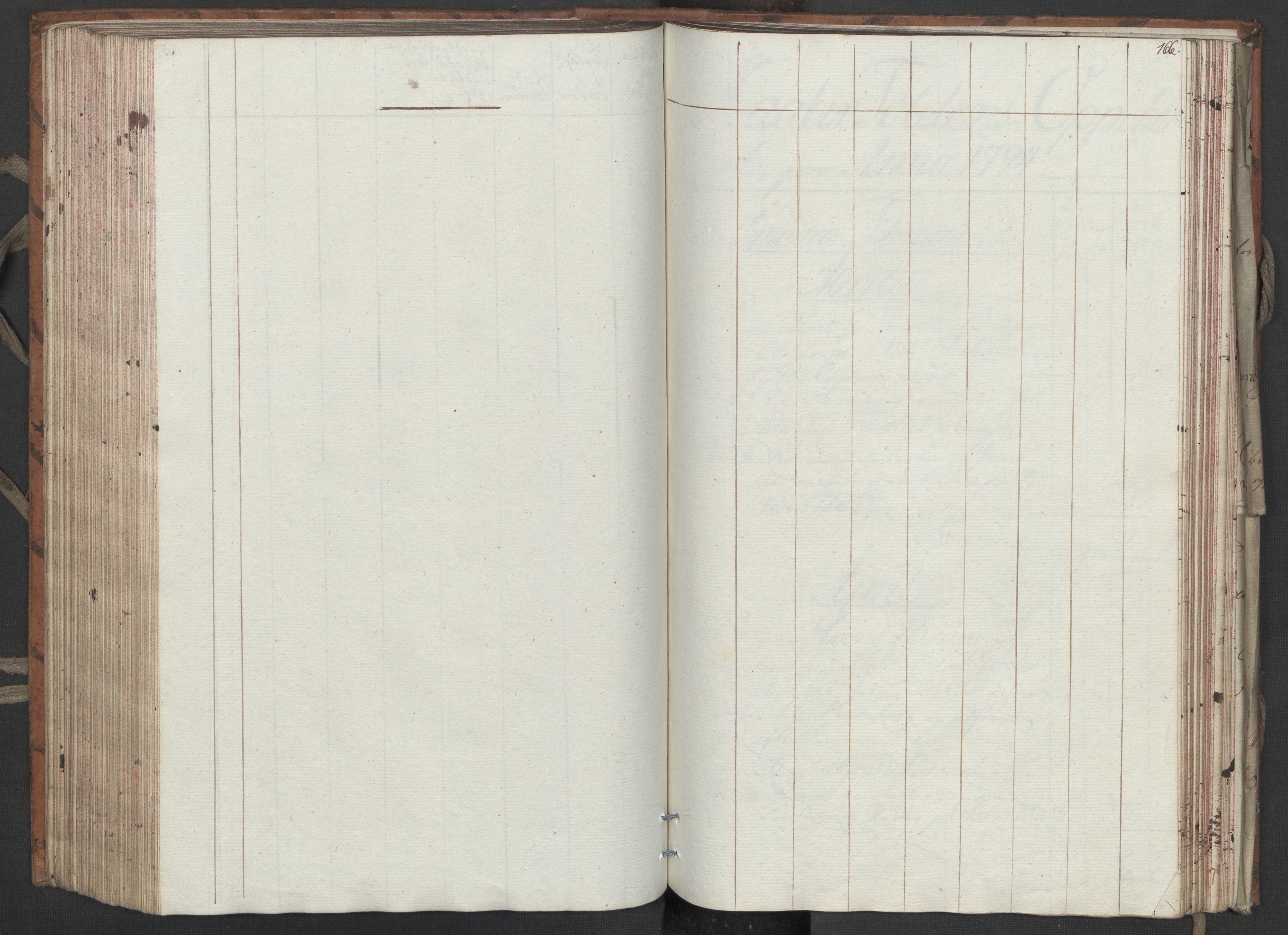 Generaltollkammeret, tollregnskaper, RA/EA-5490/R33/L0206/0001: Tollregnskaper Trondheim A / Utgående tollbok, 1794, s. 165b-166a