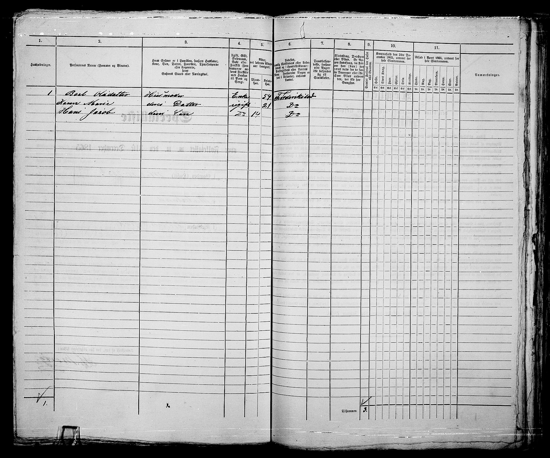 RA, Folketelling 1865 for 0103B Fredrikstad prestegjeld, Fredrikstad kjøpstad, 1865, s. 695