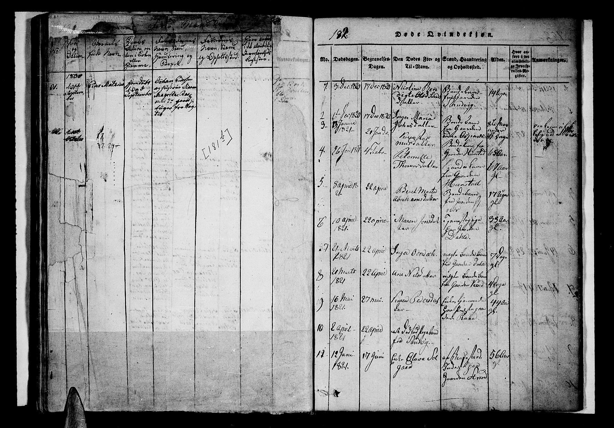 Kvæfjord sokneprestkontor, AV/SATØ-S-1323/G/Ga/Gaa/L0002kirke: Ministerialbok nr. 2, 1821-1830, s. 181b