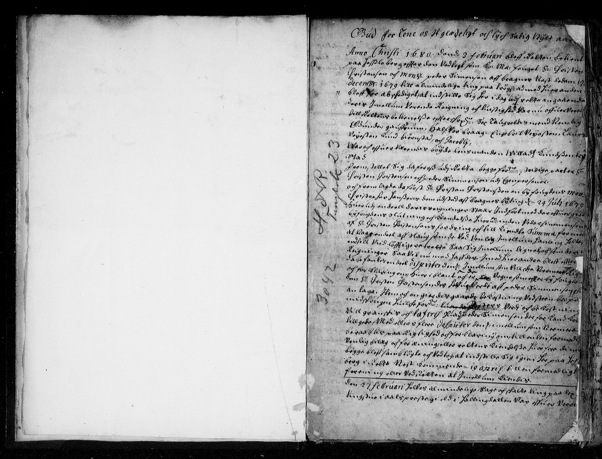 Ringerike og Hallingdal sorenskriveri, SAKO/A-81/F/Fa/Fab/L0008: Tingbok - Sorenskriveriet, 1680