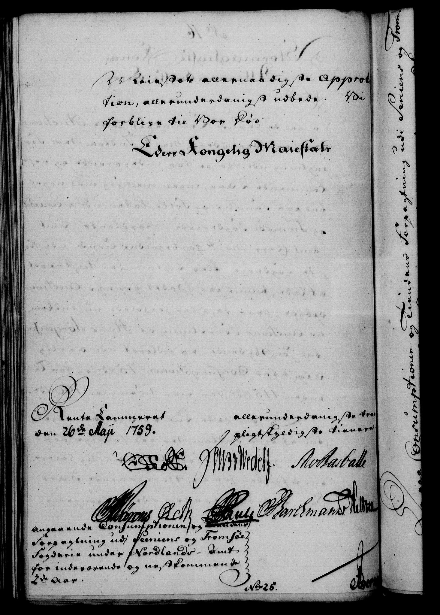 Rentekammeret, Kammerkanselliet, RA/EA-3111/G/Gf/Gfa/L0041: Norsk relasjons- og resolusjonsprotokoll (merket RK 52.41), 1759, s. 429