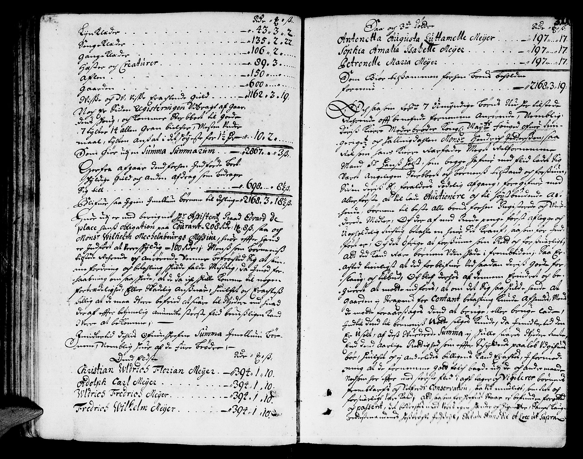 Nordre Jarlsberg sorenskriveri, SAKO/A-80/H/Hc/L0001: Skifteprotokoll, 1679-1687, s. 310b-311a