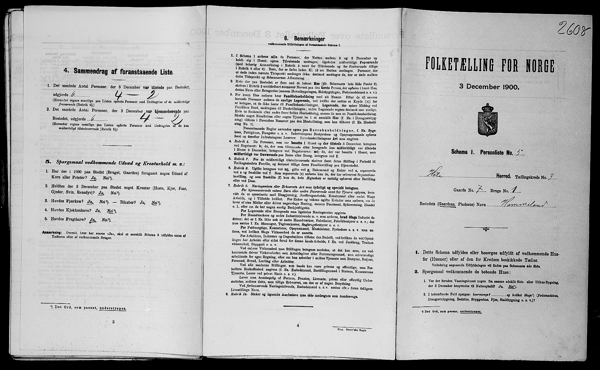SAST, Folketelling 1900 for 1128 Høle herred, 1900, s. 141