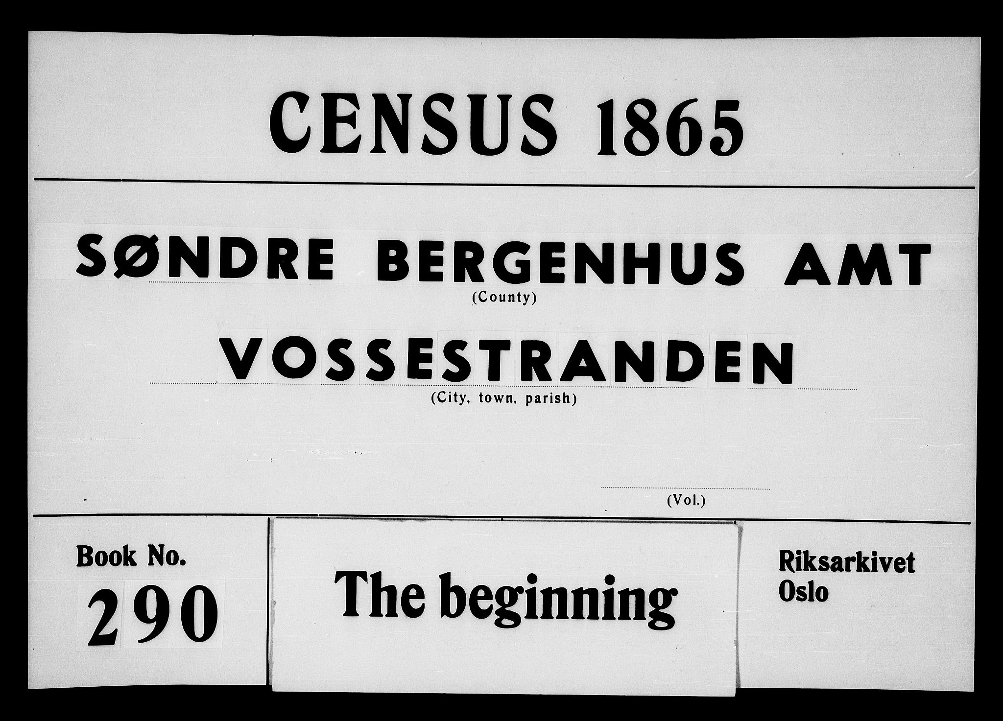 RA, Folketelling 1865 for 1235P Voss prestegjeld, 1865, s. 228