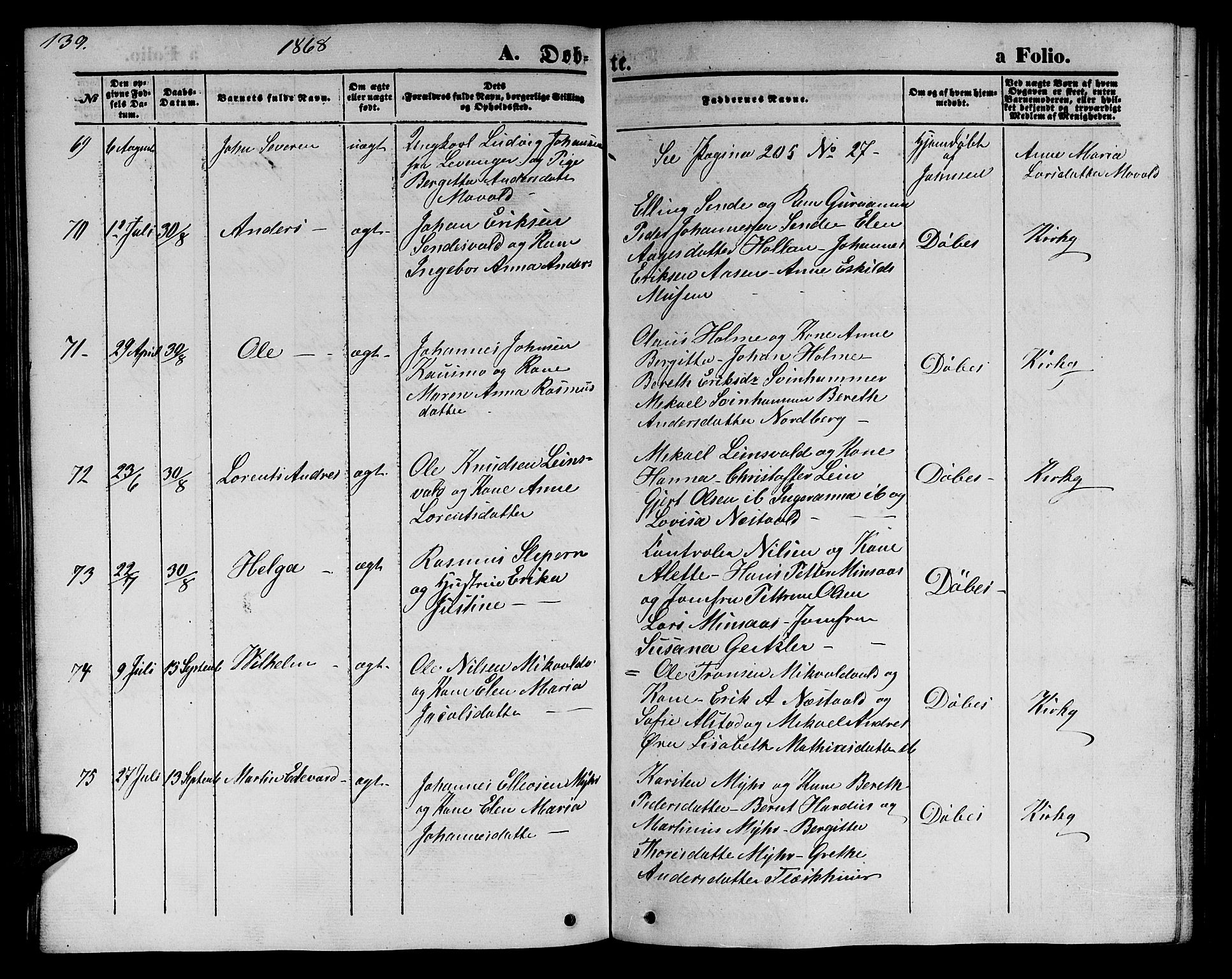 Ministerialprotokoller, klokkerbøker og fødselsregistre - Nord-Trøndelag, AV/SAT-A-1458/723/L0254: Klokkerbok nr. 723C02, 1858-1868, s. 139