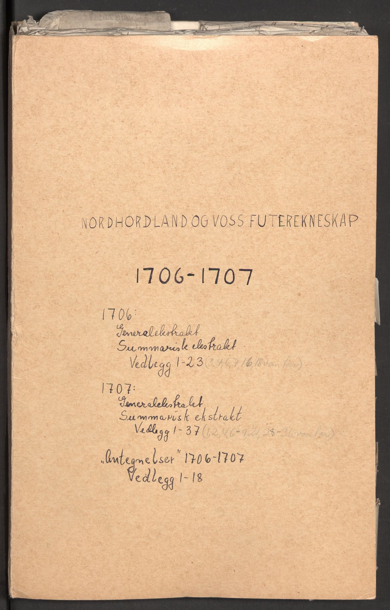 Rentekammeret inntil 1814, Reviderte regnskaper, Fogderegnskap, AV/RA-EA-4092/R51/L3188: Fogderegnskap Nordhordland og Voss, 1706-1707, s. 2