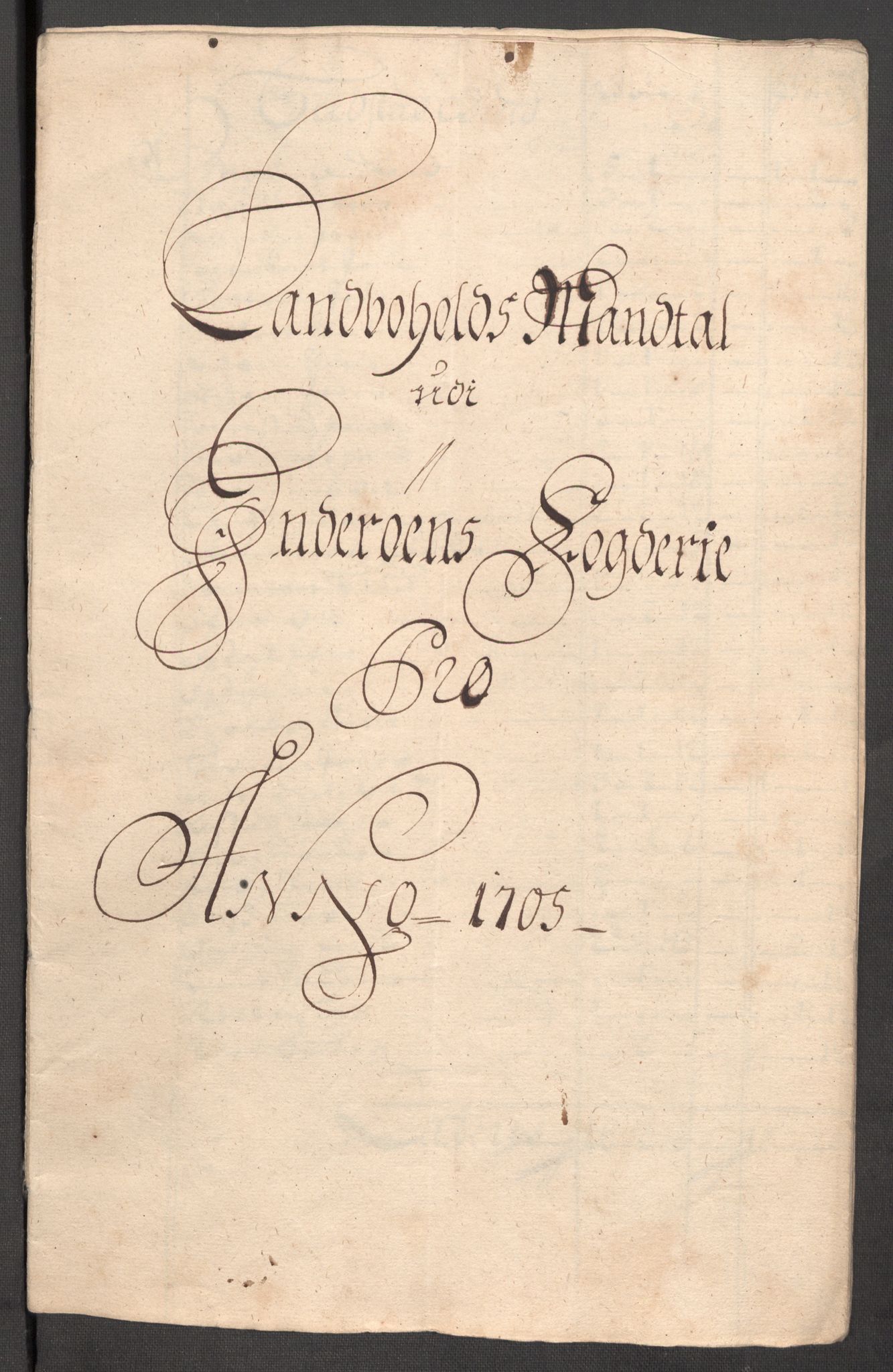 Rentekammeret inntil 1814, Reviderte regnskaper, Fogderegnskap, RA/EA-4092/R63/L4314: Fogderegnskap Inderøy, 1705, s. 147