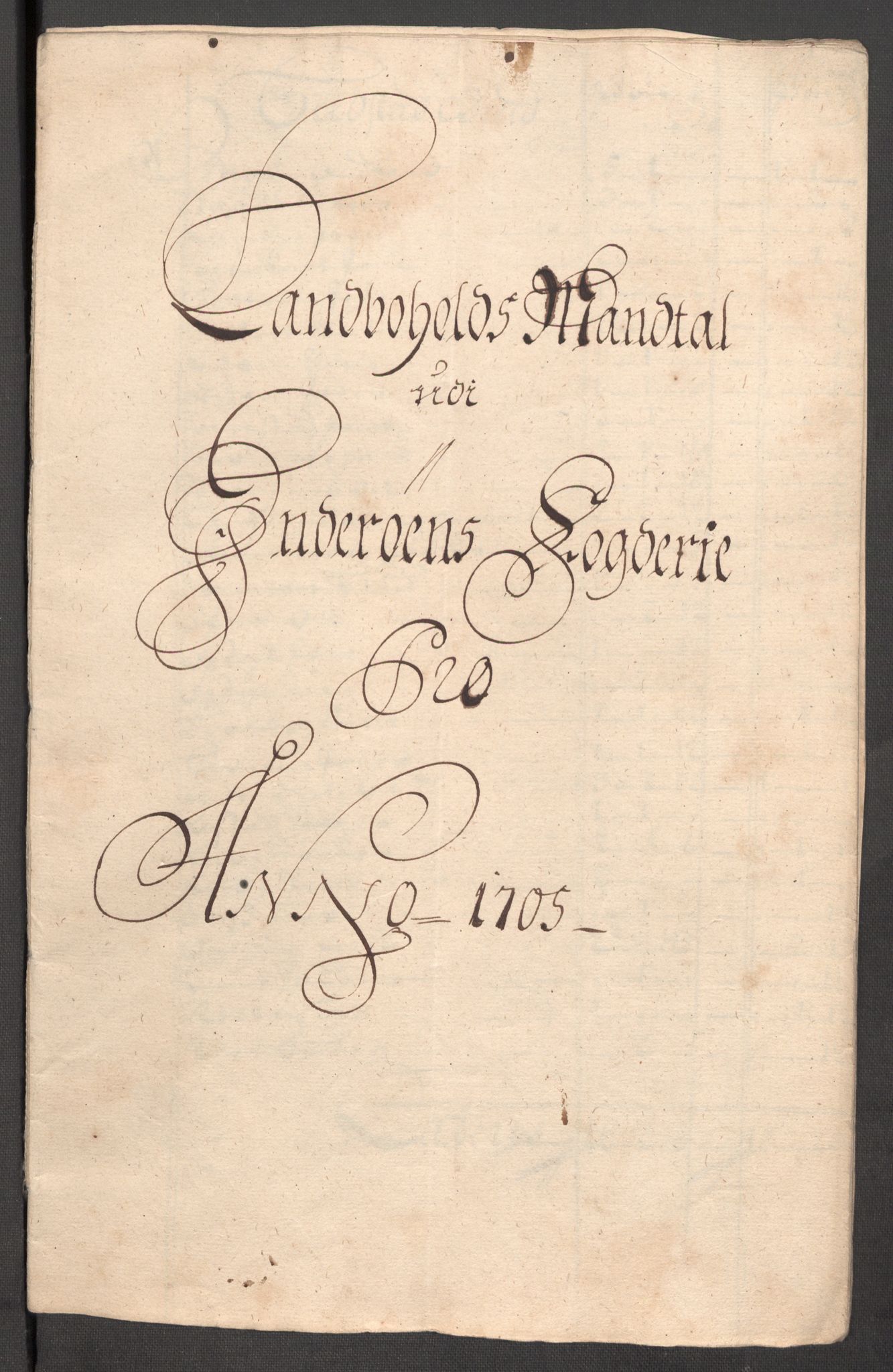 Rentekammeret inntil 1814, Reviderte regnskaper, Fogderegnskap, AV/RA-EA-4092/R63/L4314: Fogderegnskap Inderøy, 1705, s. 147