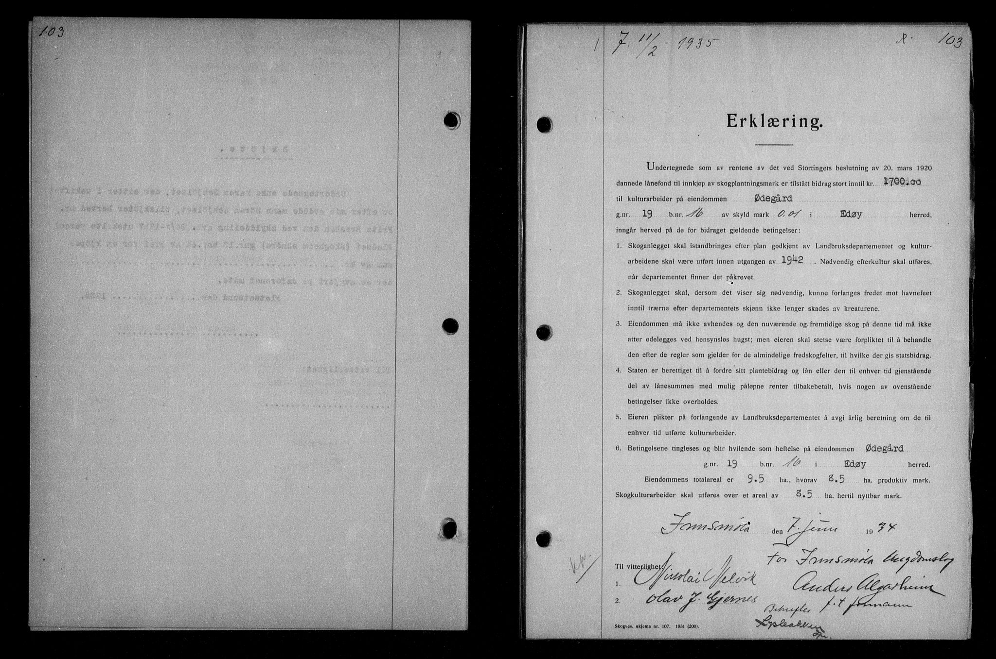 Nordmøre sorenskriveri, SAT/A-4132/1/2/2Ca/L0084: Pantebok nr. 74, 1935-1935, Tingl.dato: 11.02.1935