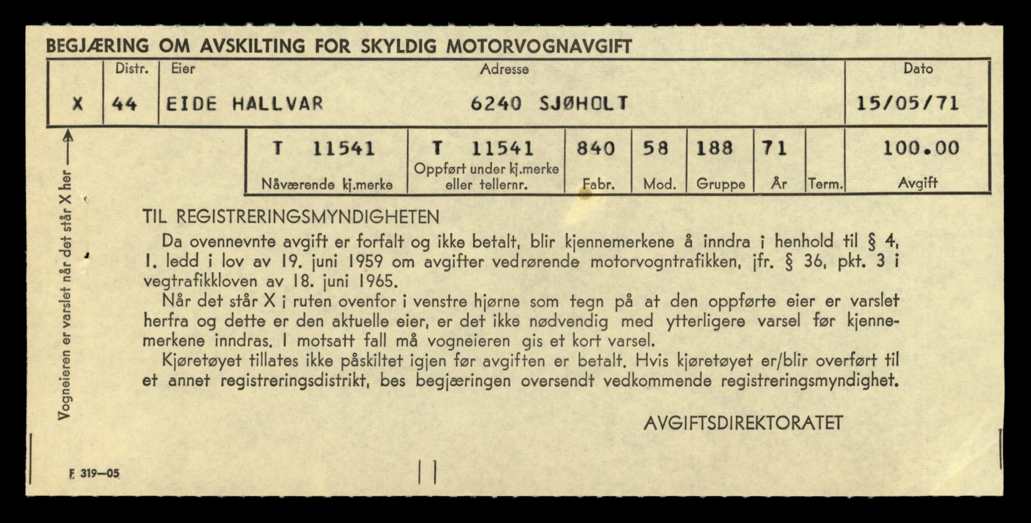 Møre og Romsdal vegkontor - Ålesund trafikkstasjon, AV/SAT-A-4099/F/Fe/L0029: Registreringskort for kjøretøy T 11430 - T 11619, 1927-1998, s. 1948