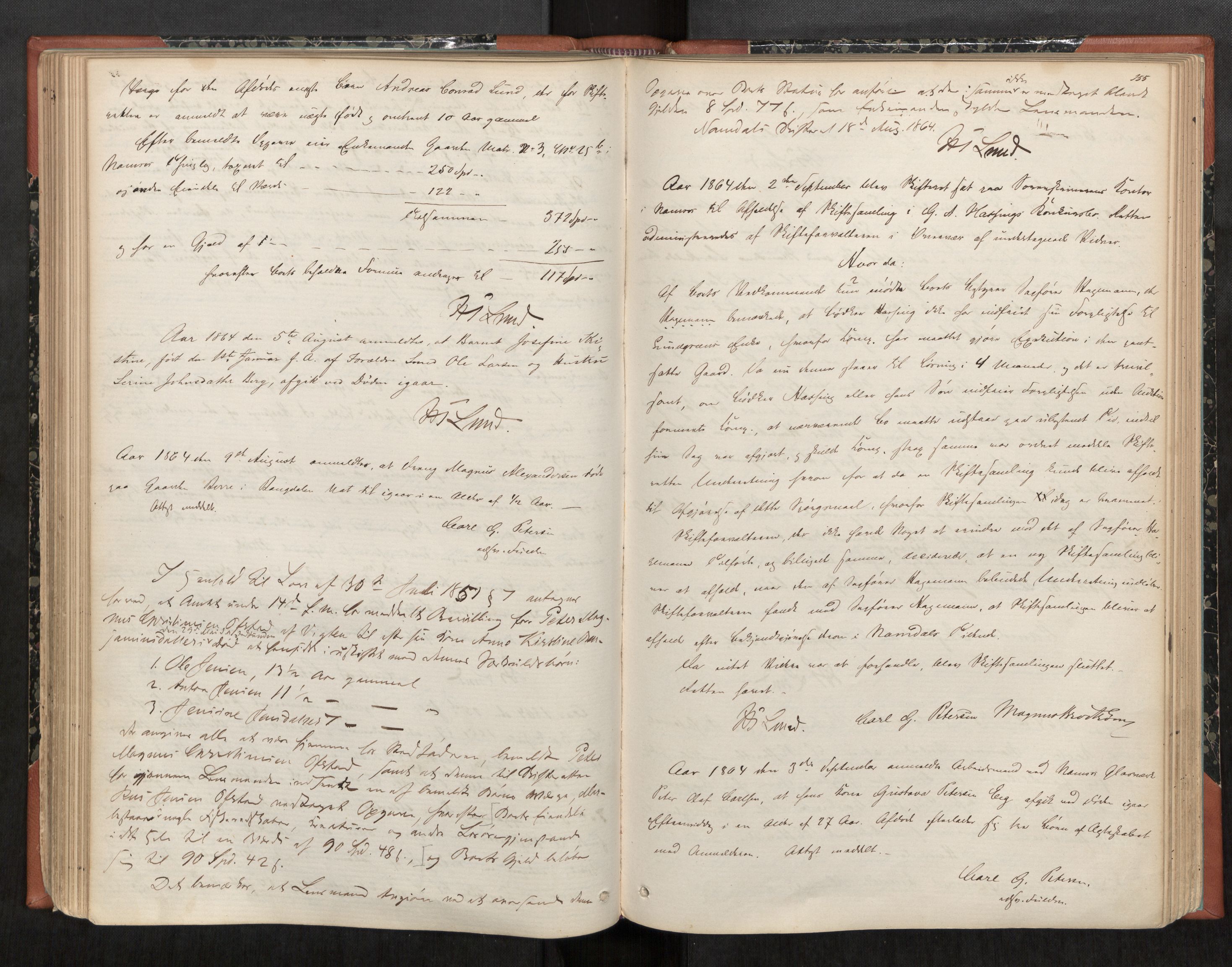 Namdal sorenskriveri, AV/SAT-A-4133/1/3/3B/L0003: Skiftebehandlingsprotokoll, 1858-1880, s. 155