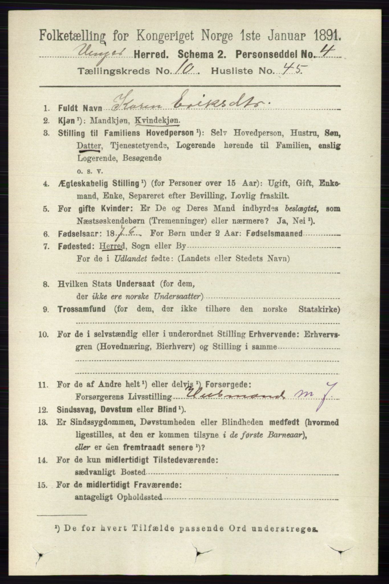 RA, Folketelling 1891 for 0421 Vinger herred, 1891, s. 5169