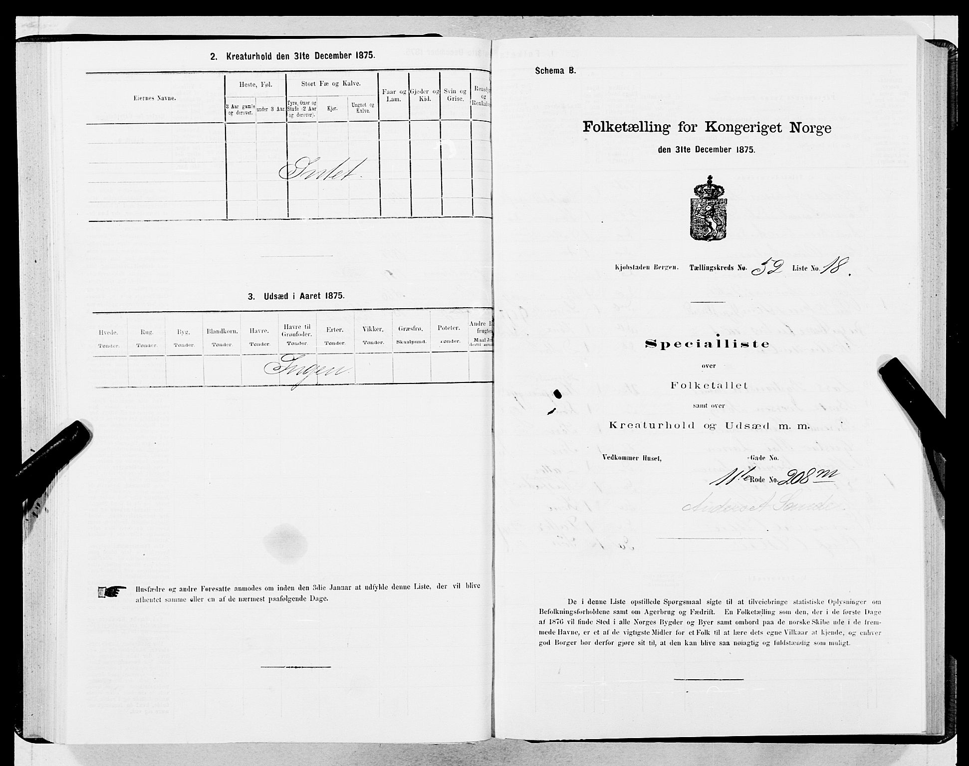 SAB, Folketelling 1875 for 1301 Bergen kjøpstad, 1875, s. 2761