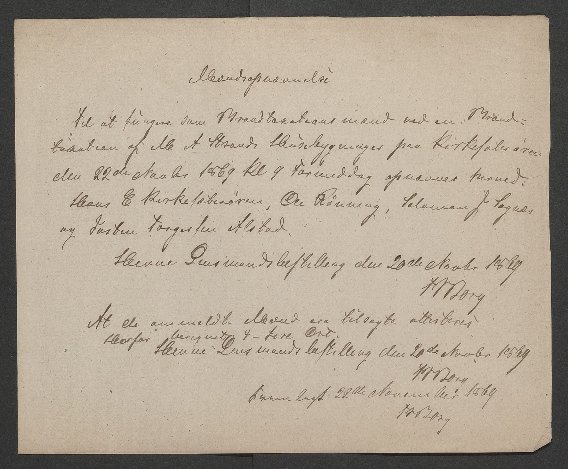Hemne og Snillfjord lensmannskontor, AV/SAT-A-1051/2/O/Oa/L0002: Vedlegg til protokollen, 1848-1881
