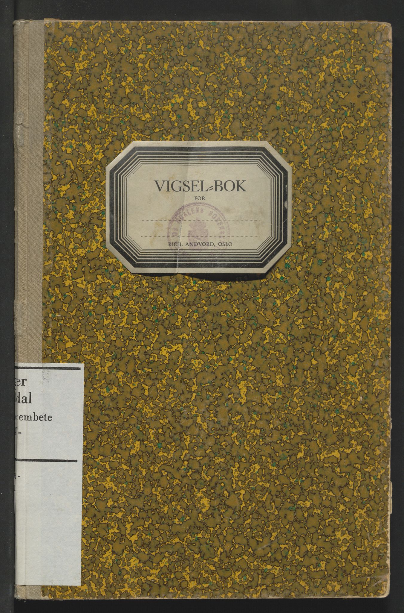 Vinger og Odal sorenskriveri, AV/SAH-TING-022/L/Lb/L0002: Vigselsprotokoll, 1943