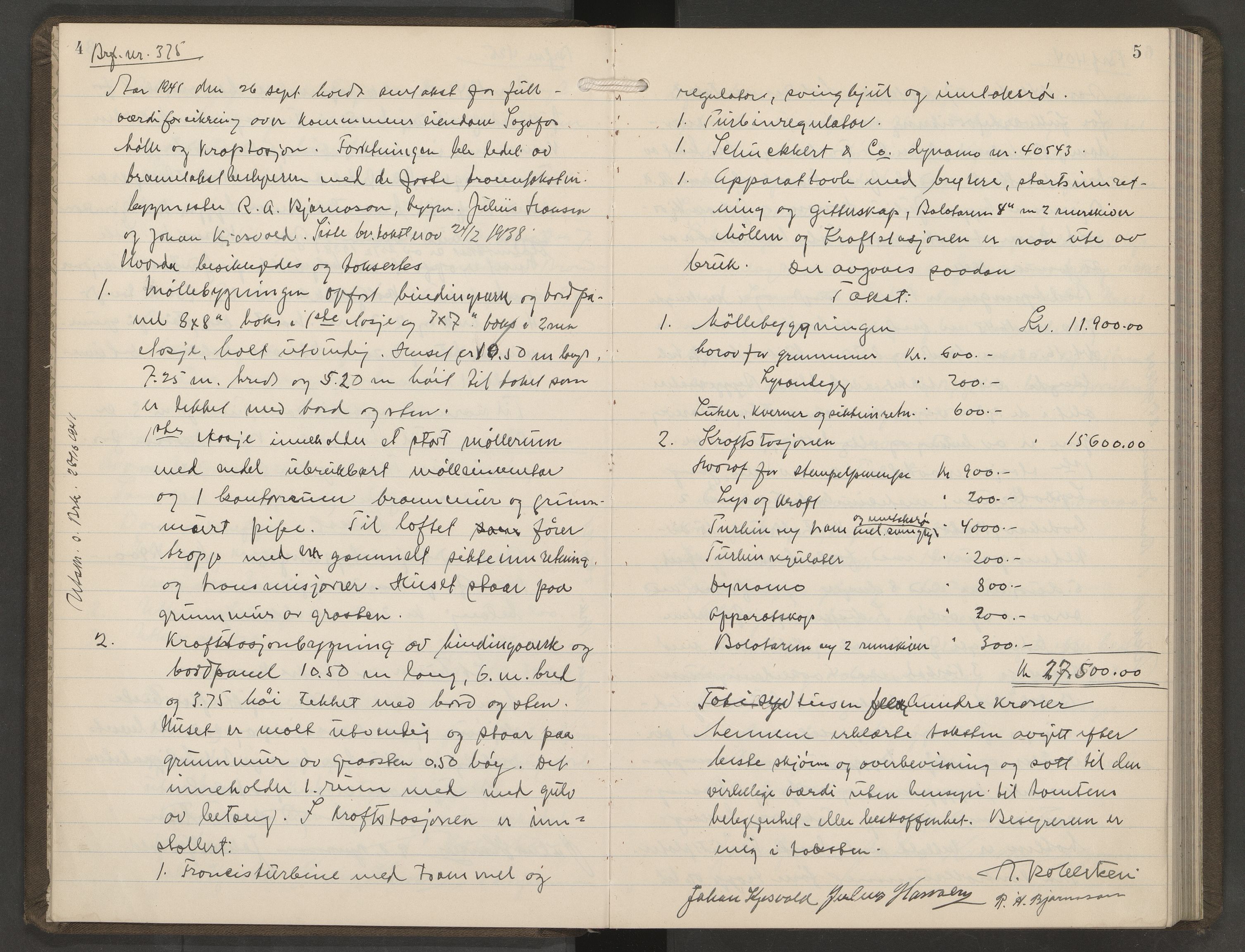 Heddal lensmannskontor, AV/SAKO-A-558/Y/Ye/Yec/L0004: Branntakstprotokoll, 1941-1947