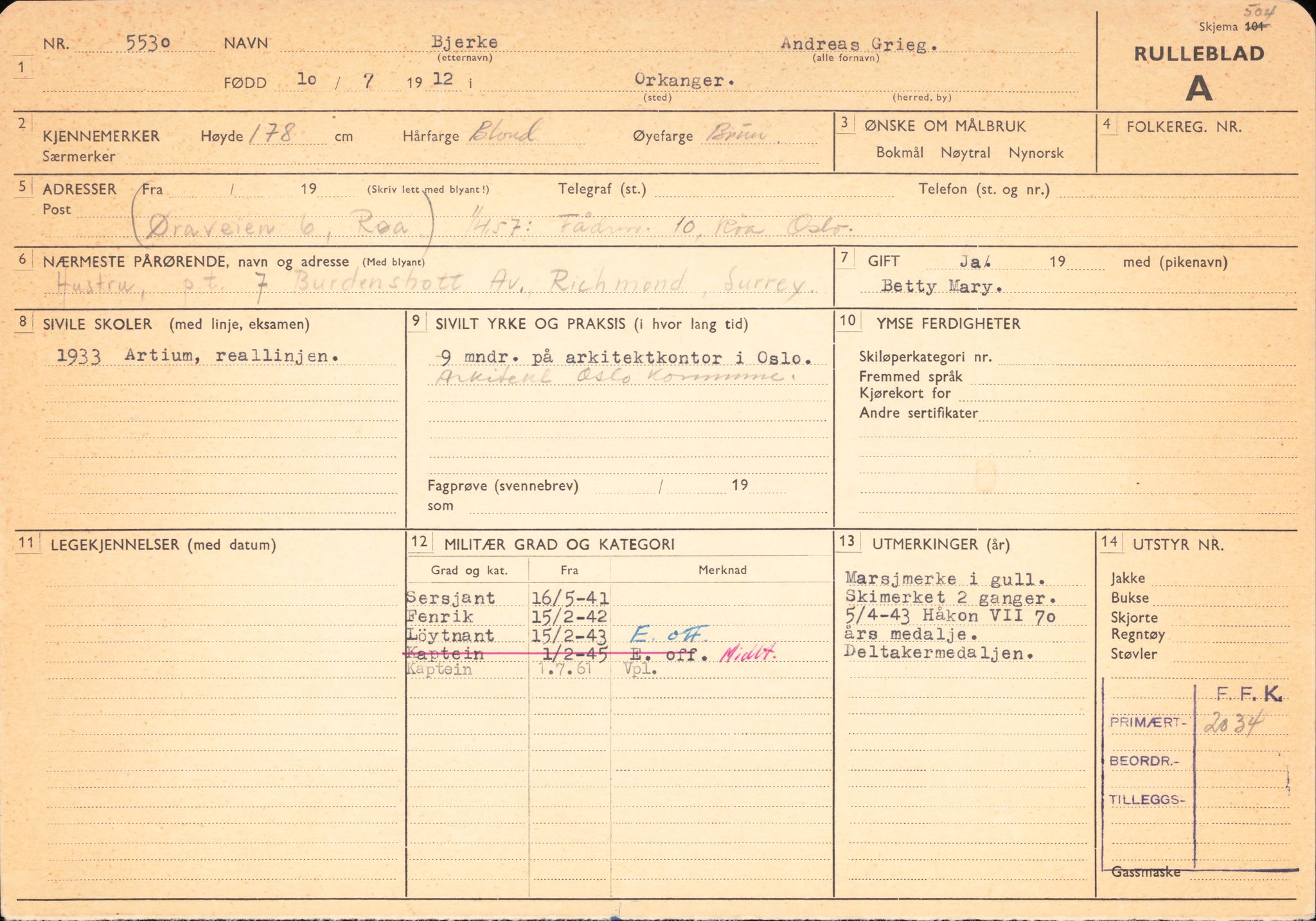 Forsvaret, Forsvarets overkommando/Luftforsvarsstaben, AV/RA-RAFA-4079/P/Pa/L0029: Personellpapirer, 1912, s. 223