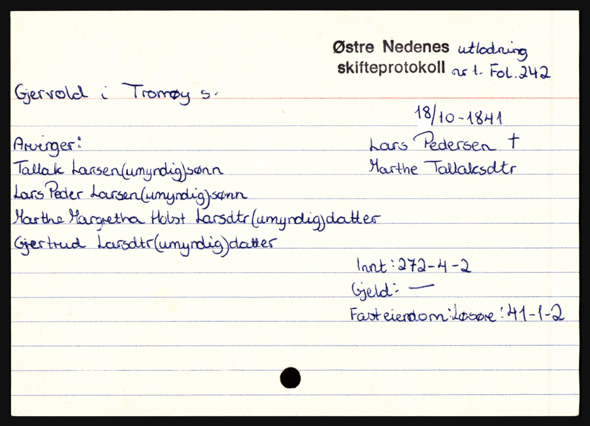 Holt sorenskriveri, AV/SAK-1221-0002/H, s. 553