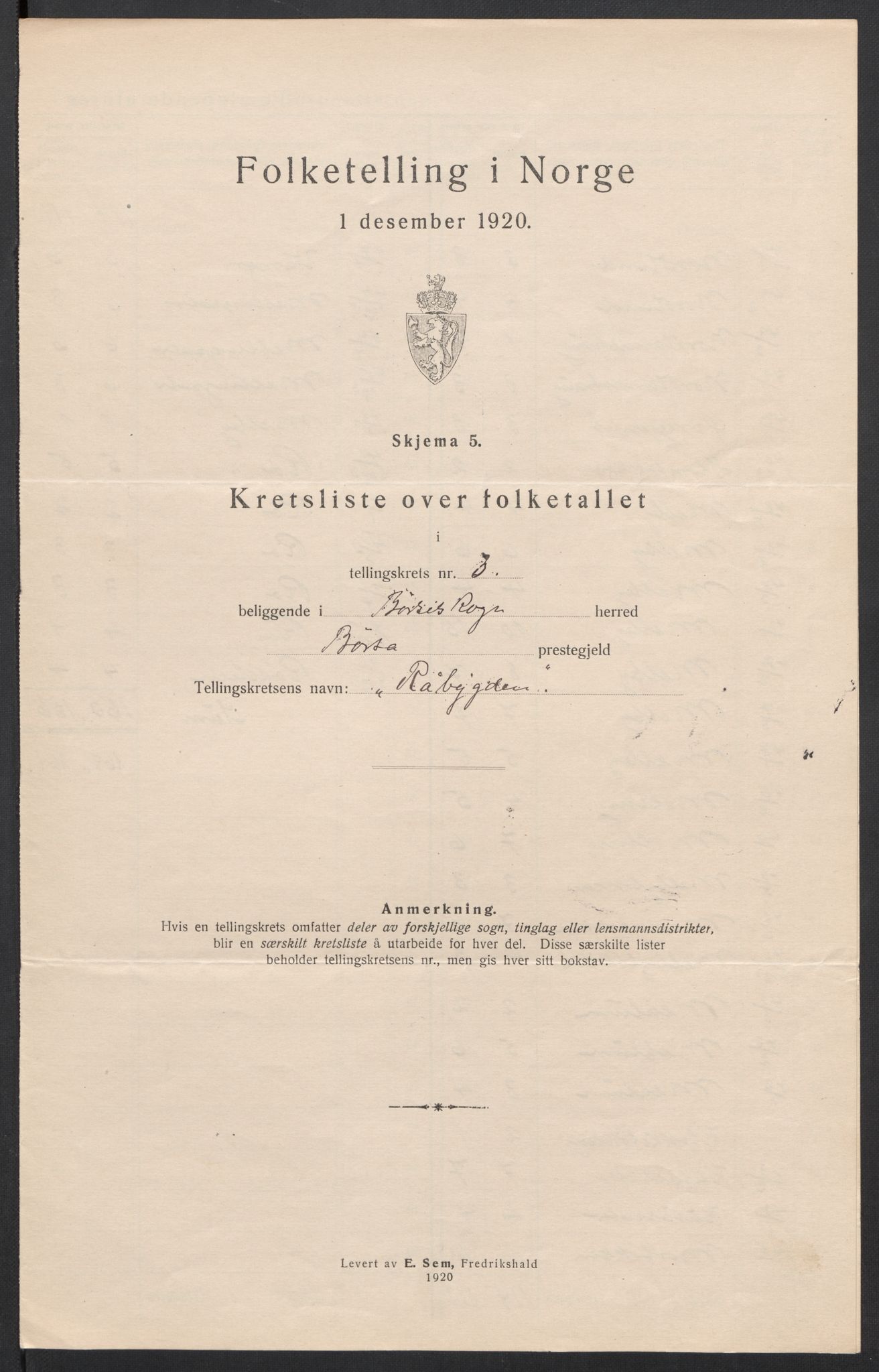 SAT, Folketelling 1920 for 1657 Børseskogn herred, 1920, s. 12