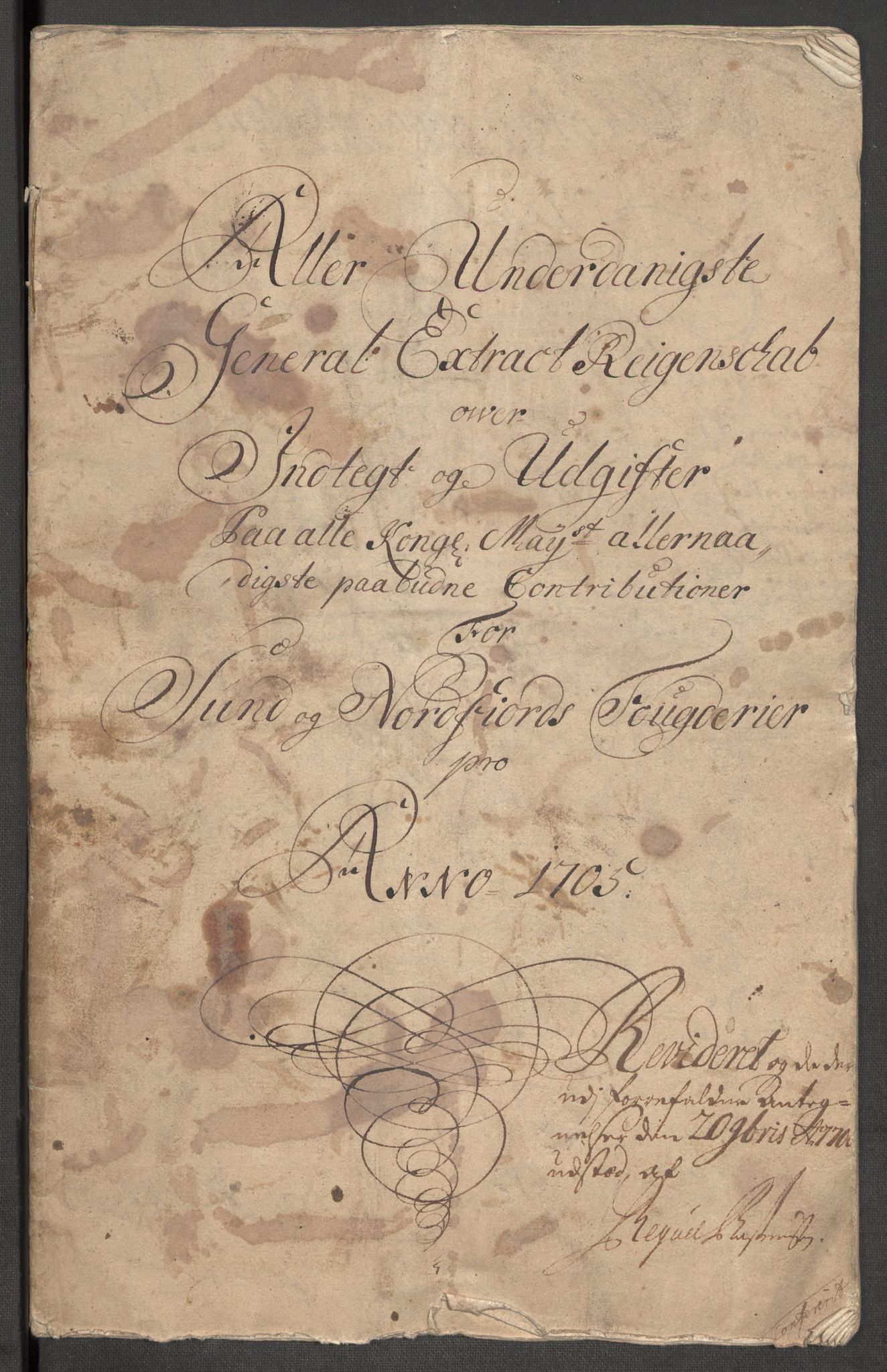 Rentekammeret inntil 1814, Reviderte regnskaper, Fogderegnskap, AV/RA-EA-4092/R53/L3429: Fogderegnskap Sunn- og Nordfjord, 1705, s. 4