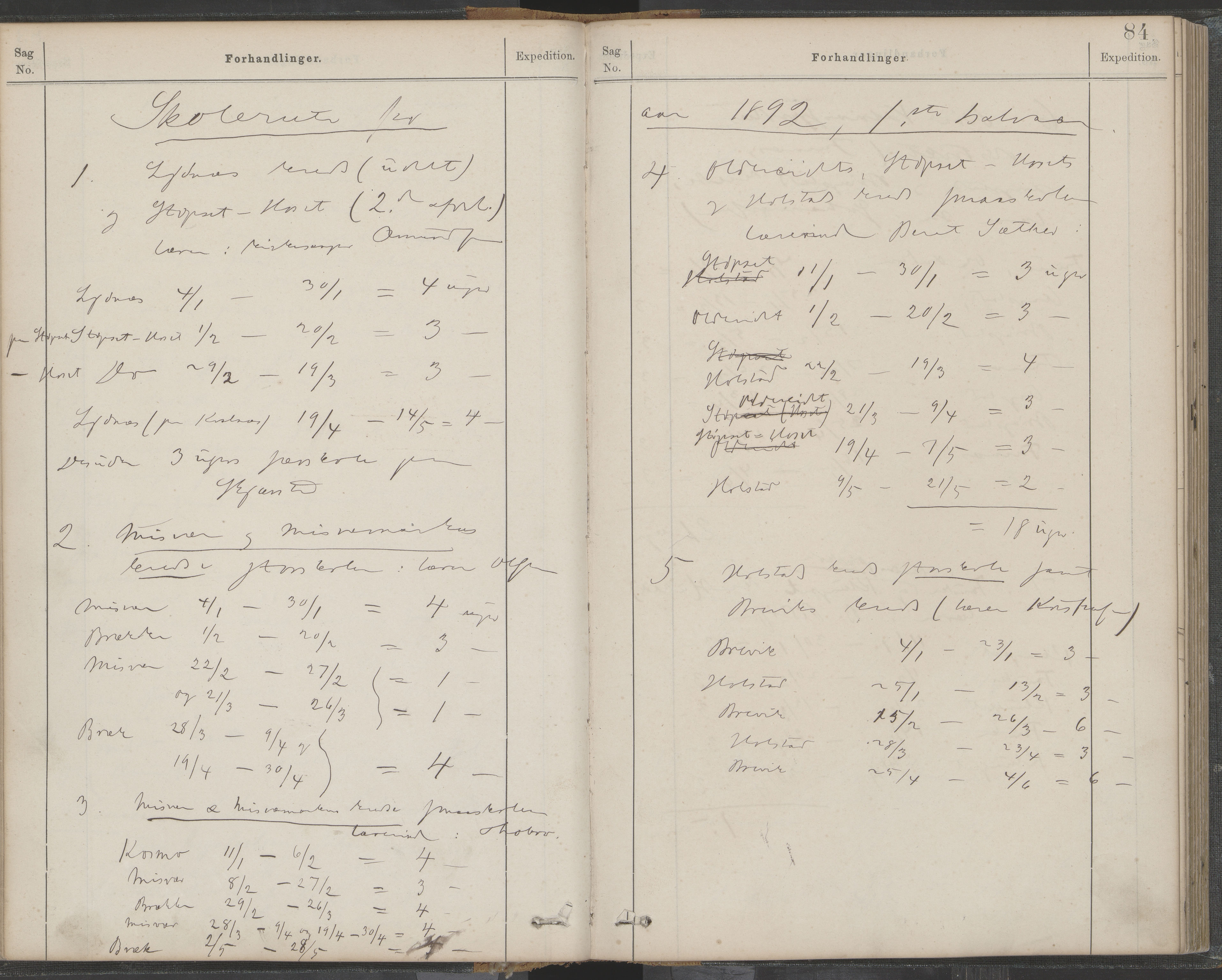 Skjerstad kommune. Skolestyret, AIN/K-18421.510/100/L0001: Møtebok, 1879-1904