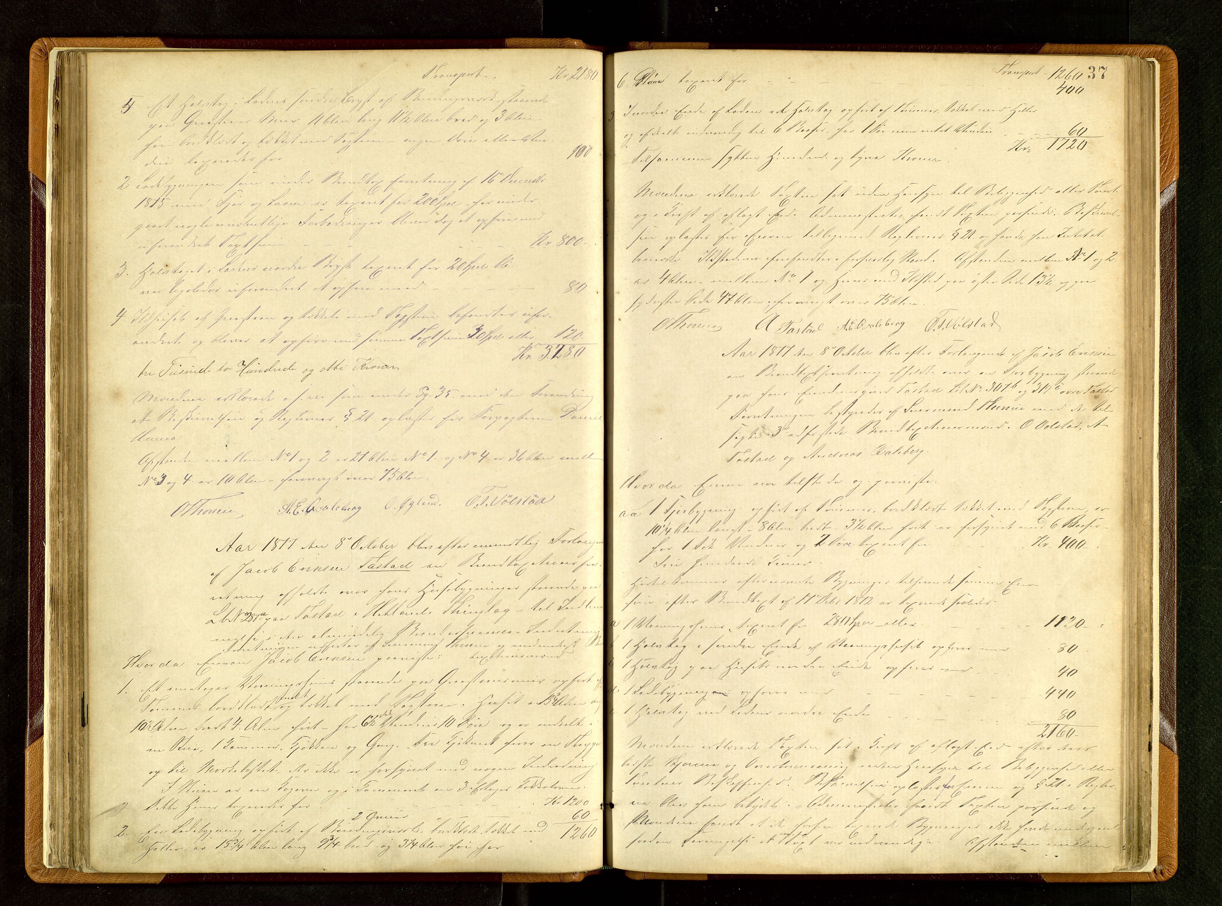 Hetland lensmannskontor, AV/SAST-A-100101/Goa/L0002: "Brandtaxationsprotokol", 1874-1888, s. 36b-37a