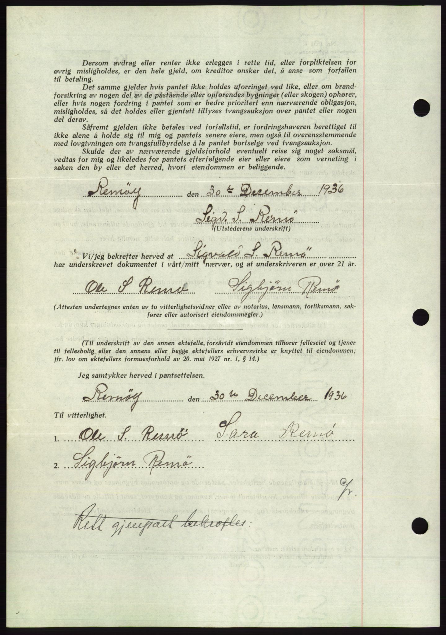 Søre Sunnmøre sorenskriveri, AV/SAT-A-4122/1/2/2C/L0062: Pantebok nr. 56, 1936-1937, Dagboknr: 144/1937