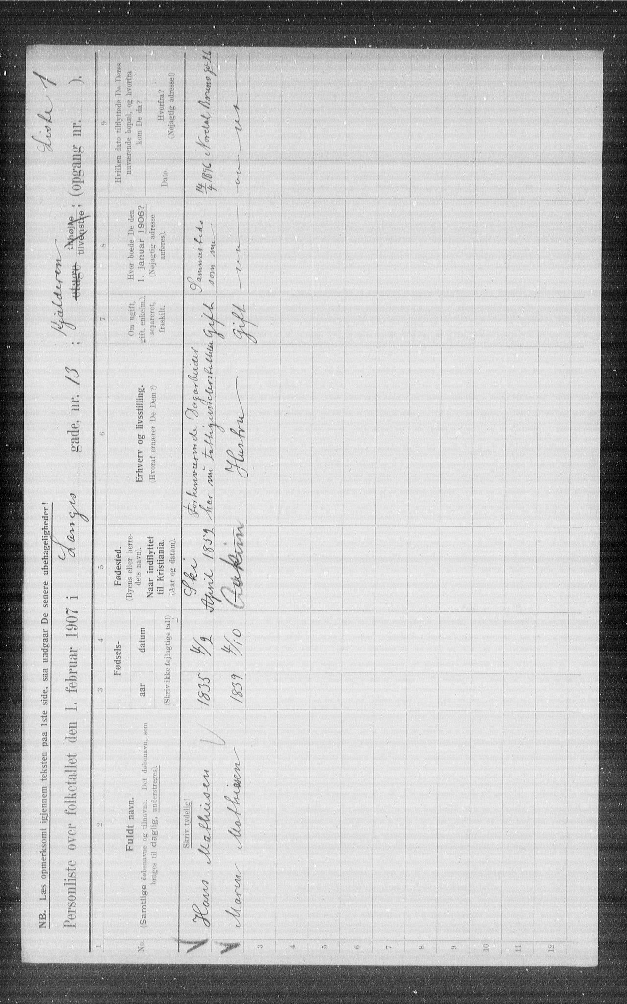 OBA, Kommunal folketelling 1.2.1907 for Kristiania kjøpstad, 1907, s. 28792