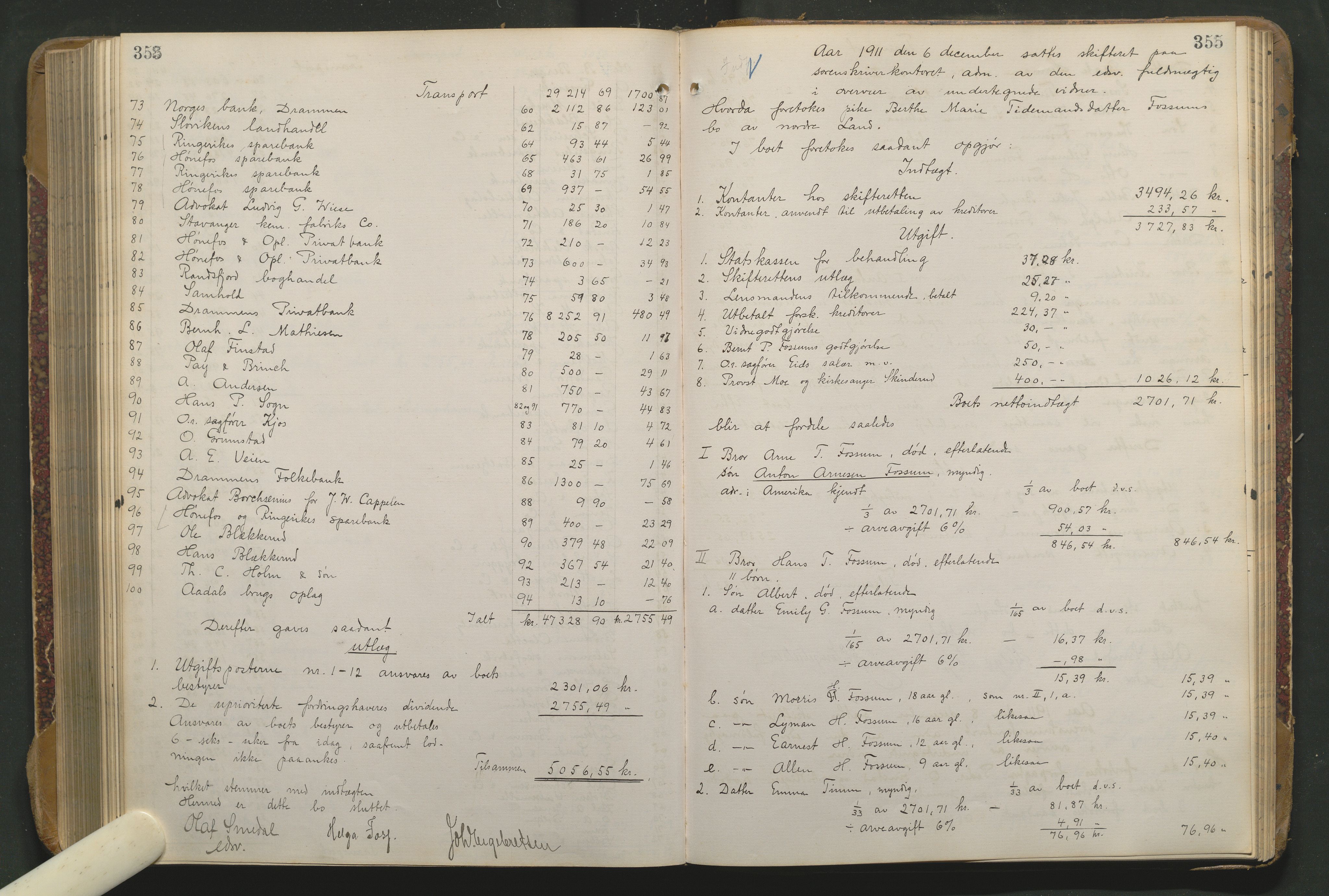Hadeland og Land tingrett, AV/SAH-TING-010/J/Jd/L0004: Skifteutlodningsprotokoll, 1900-1913, s. 355