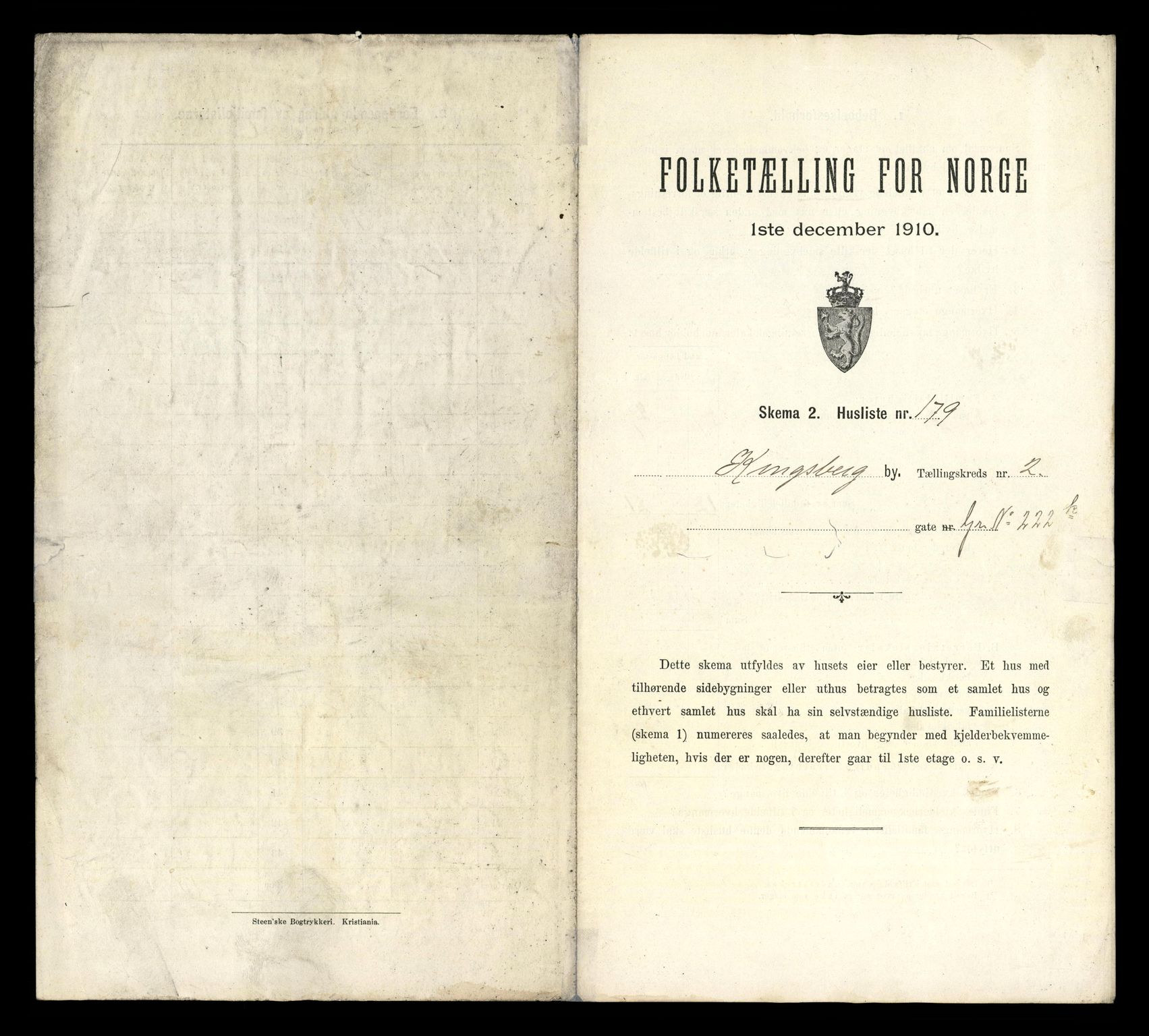 RA, Folketelling 1910 for 0604 Kongsberg kjøpstad, 1910, s. 1332