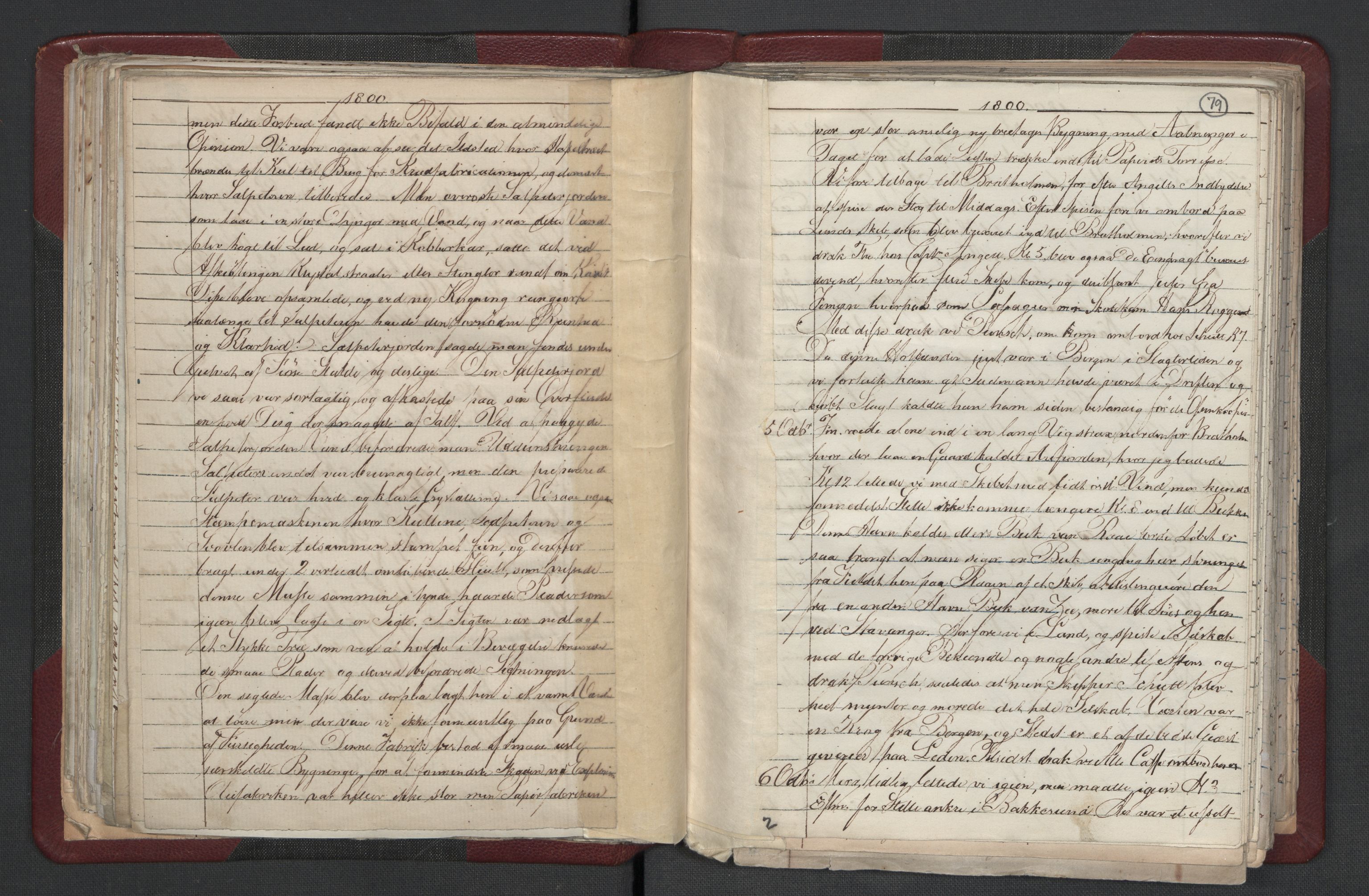 Meltzer, Fredrik, RA/PA-0028/F/L0001: Dagbok for årene 1796-1808, 1811, 1817, 1796-1817, s. 78b-79a