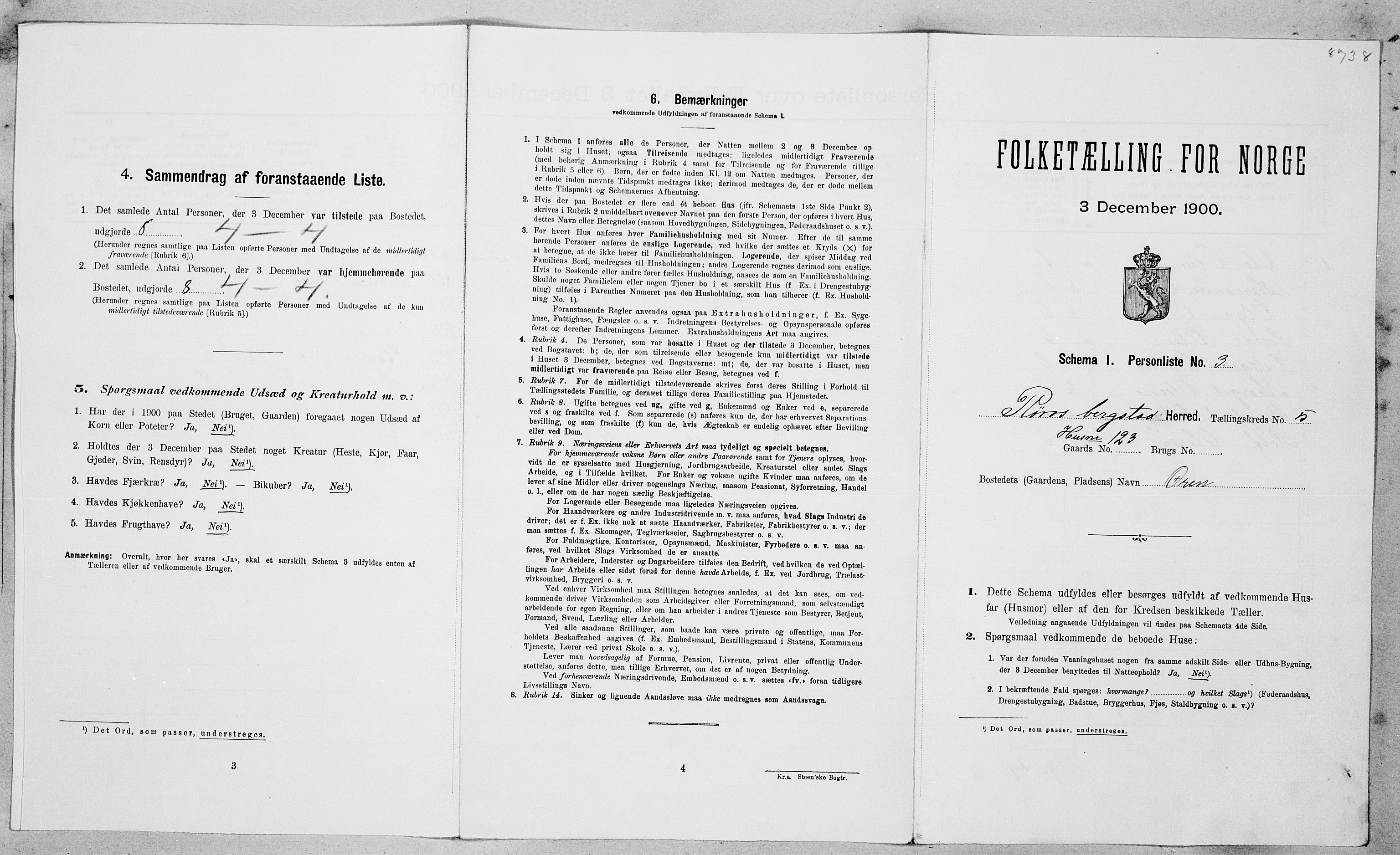 SAT, Folketelling 1900 for 1640 Røros herred, 1900, s. 668