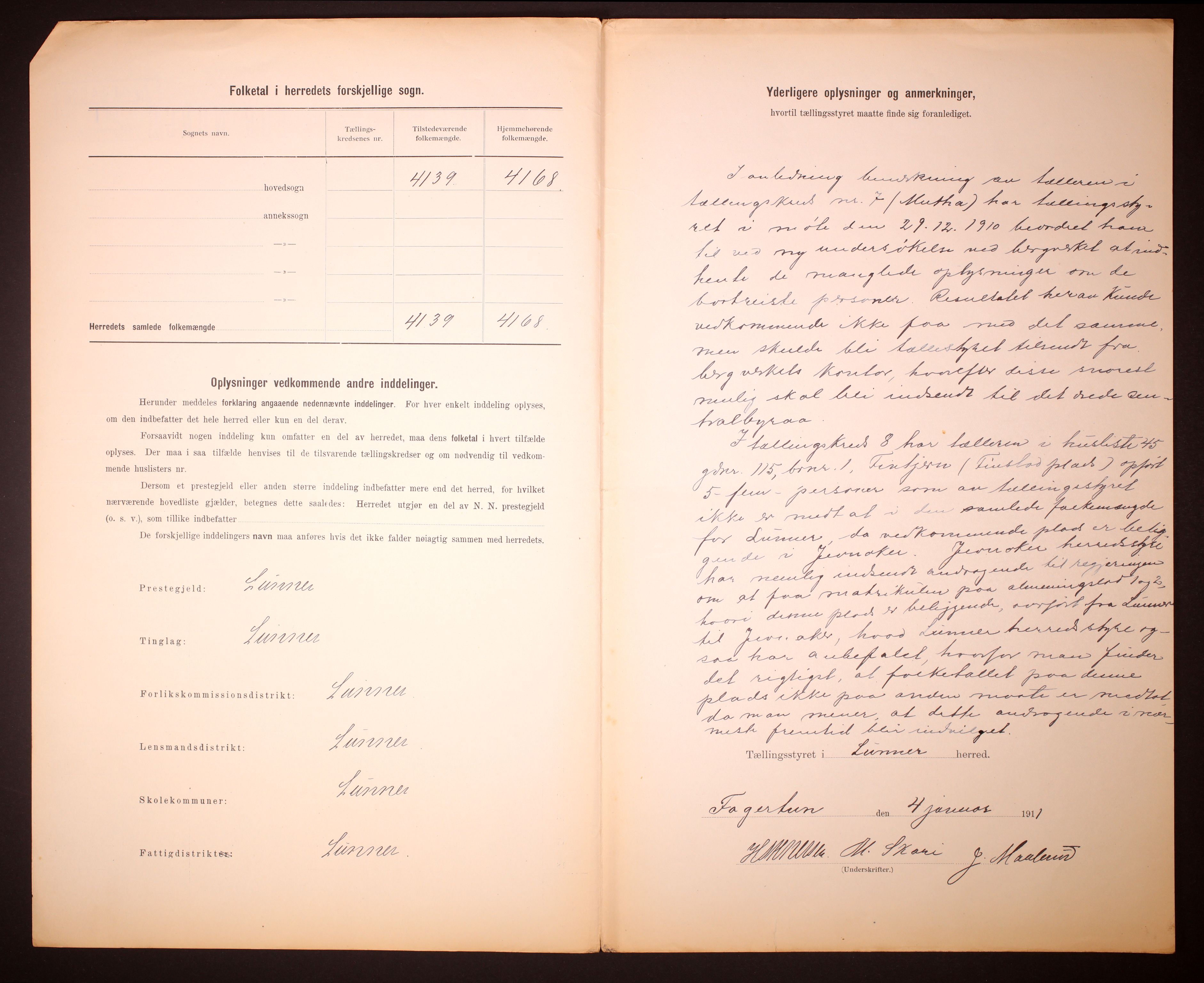 RA, Folketelling 1910 for 0533 Lunner herred, 1910, s. 5