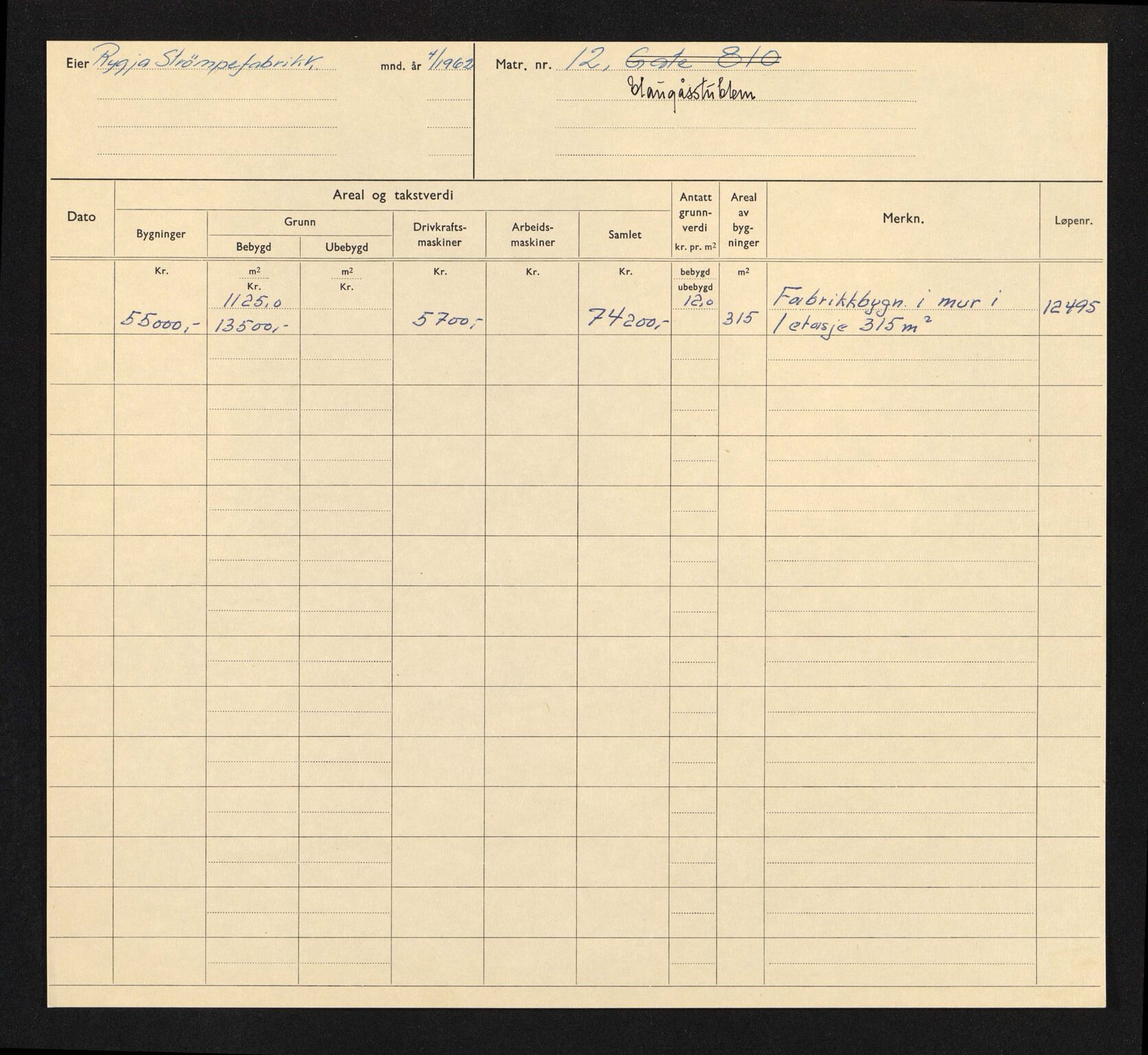 Stavanger kommune. Skattetakstvesenet, BYST/A-0440/F/Fa/Faa/L0016/0008: Skattetakstkort / Håugåsstubben 4 - Haugåsveien - Haukeligata 14